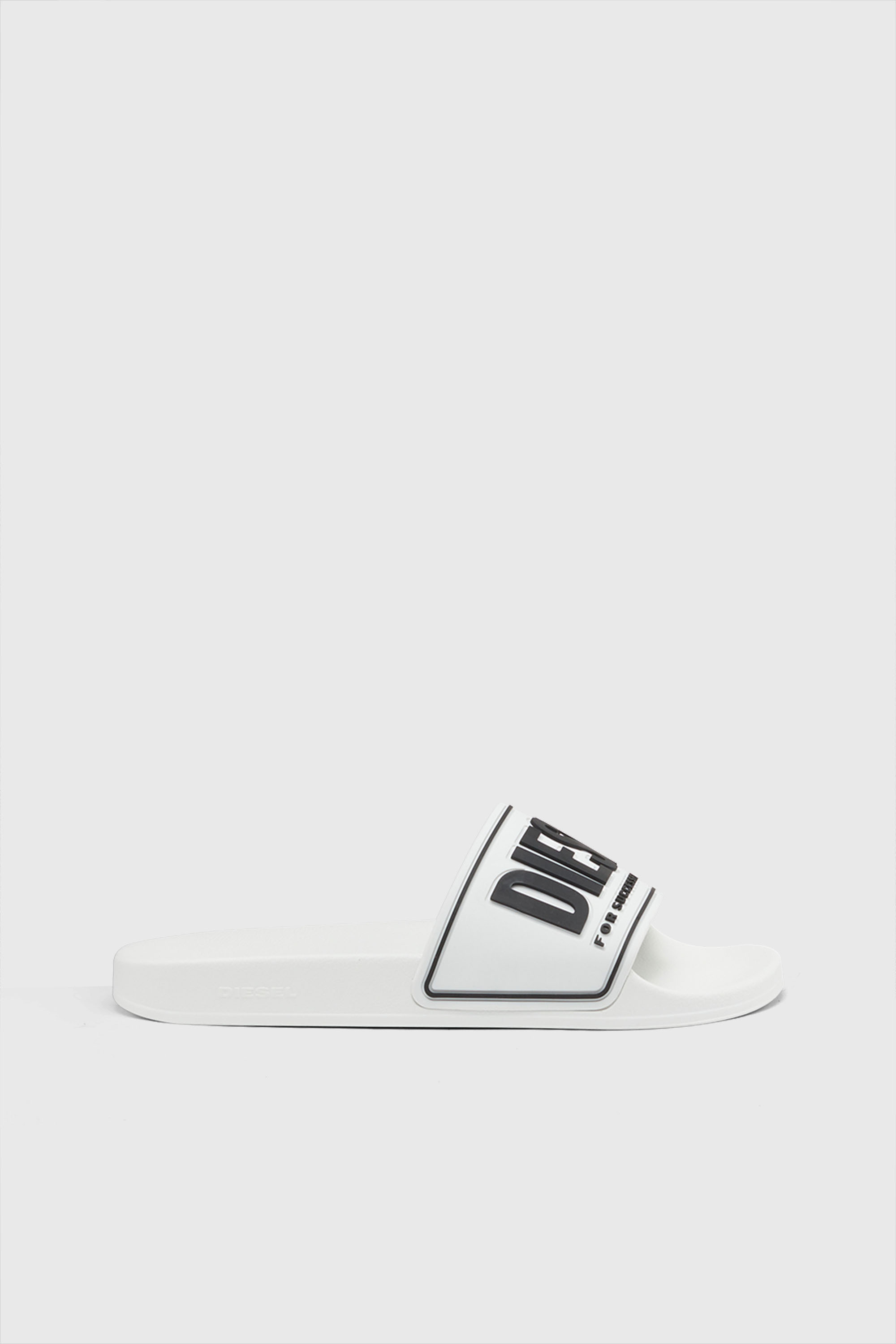 Diesel - SA-MAYEMI CC W, Sa-Mayemi-Claquettes en caoutchouc avec logo emboss&eacute; Femme in Blanc - 1
