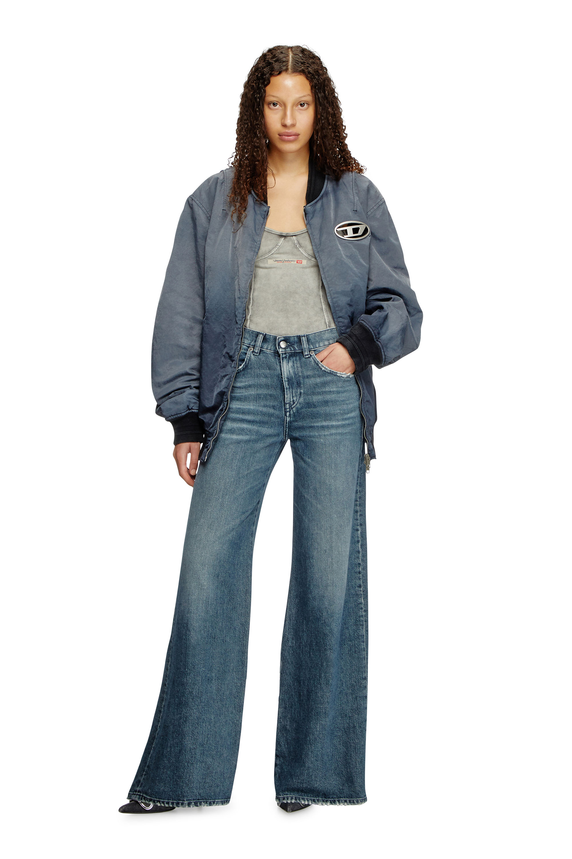 Diesel - Flare Jeans 1978 D-Akemi 007Y7 Donna, Blu medio - Image 2