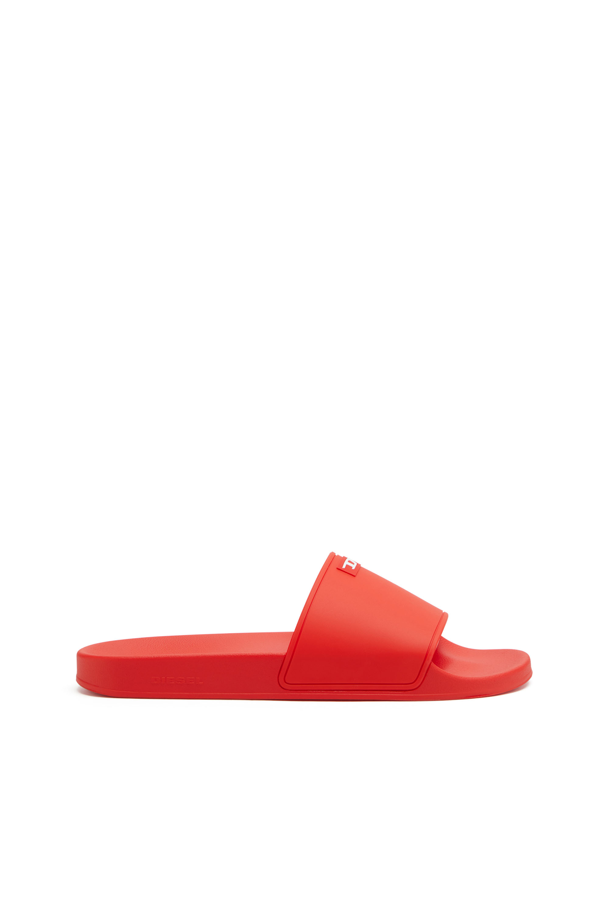 Diesel - SA-SWIM, Sa-Swim-Slide in gomma con logo D Uomo in Rosso - 1