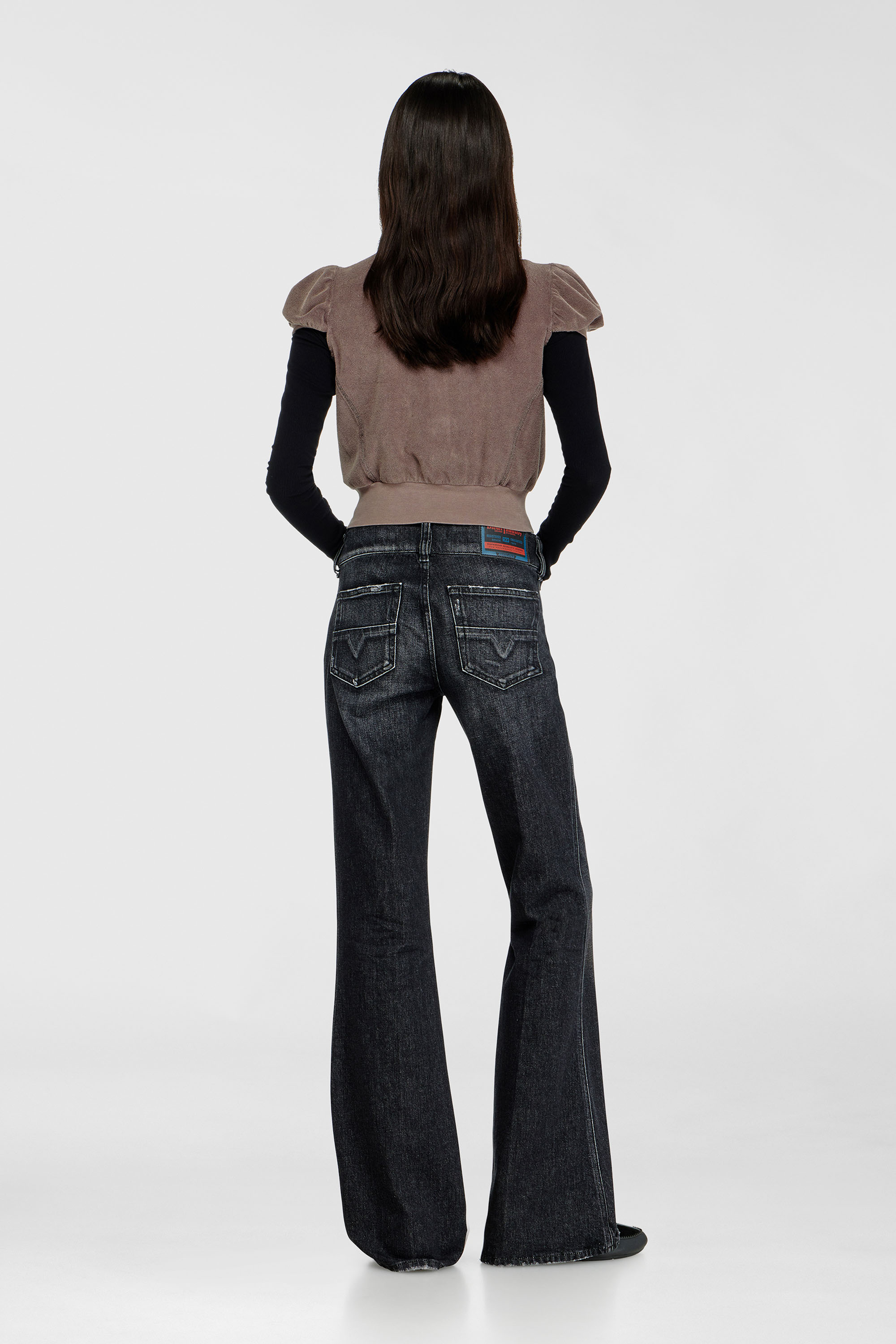 Diesel - Bootcut Jeans D-Hush 09N50 Femme, Noir/Gris fonc&eacute; - Image 3