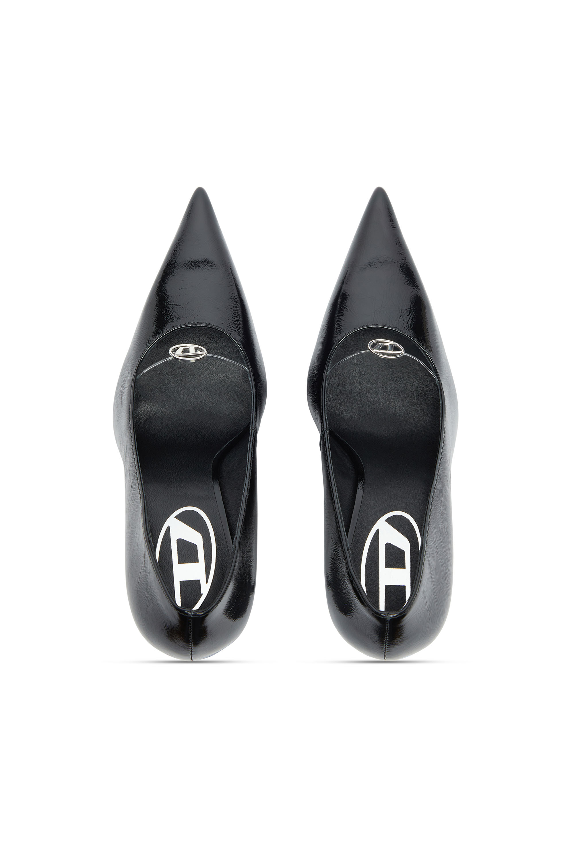 Diesel - D-JEWELS 90 P, D-Ten&Half - Pumps in pelle naplak Donna in Nero - 4