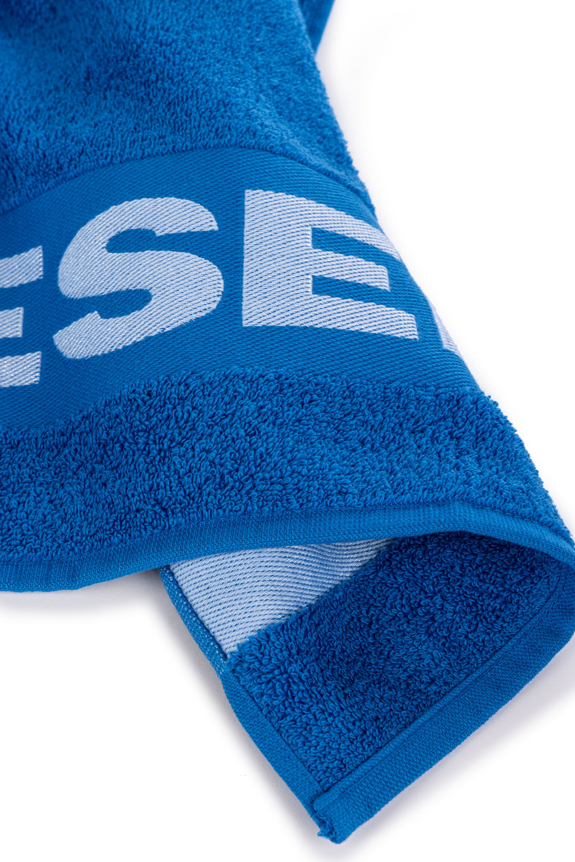 Diesel - 1015212 LOGO-COTTON TOWEL 100X180 BLUE, Serviette en Éponge de Coton avec Logo Mixte in Bleu - 3