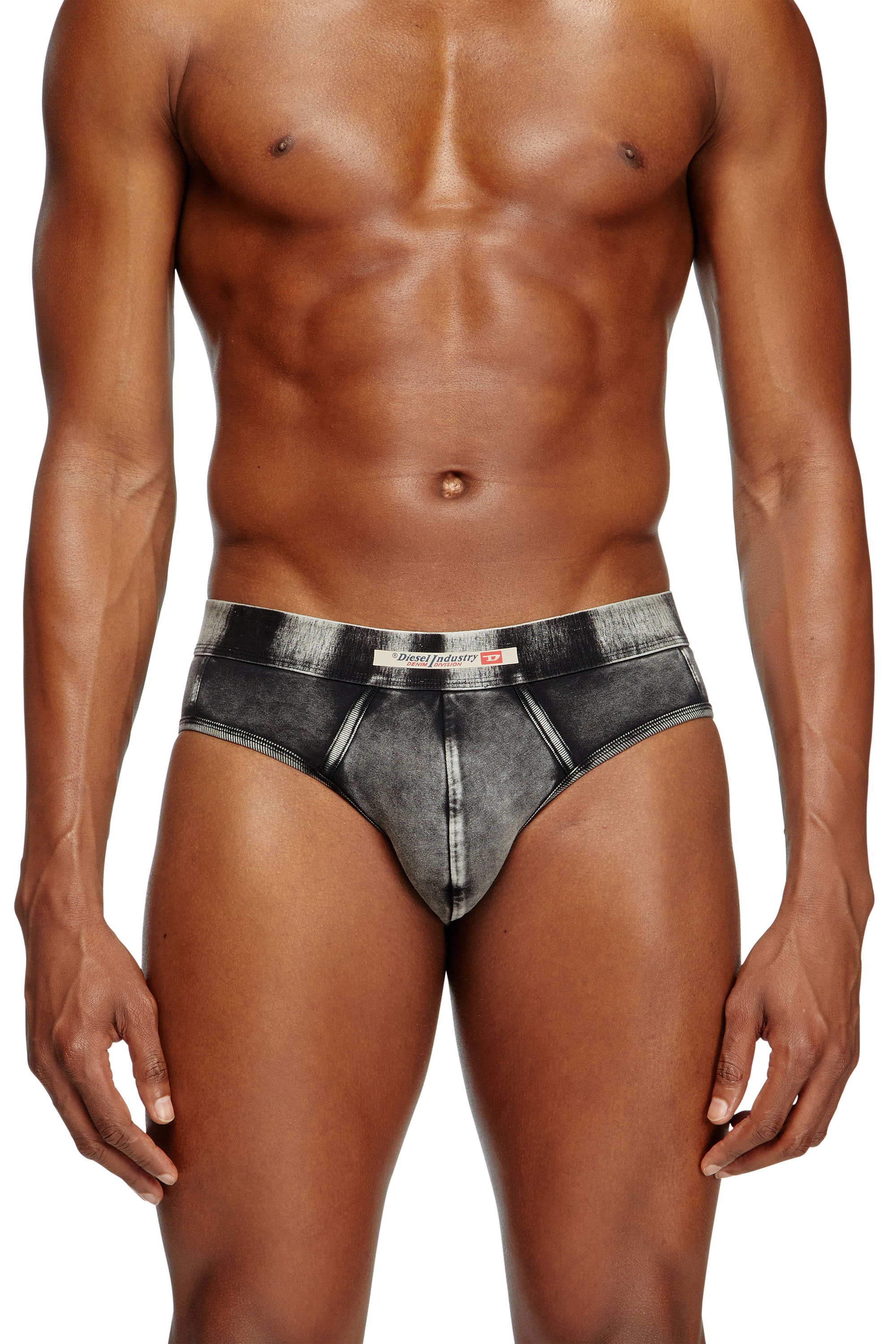 Diesel - ANDRE-DNM, Herren Briefs mit Denim-Effekt in Schwarz - 3