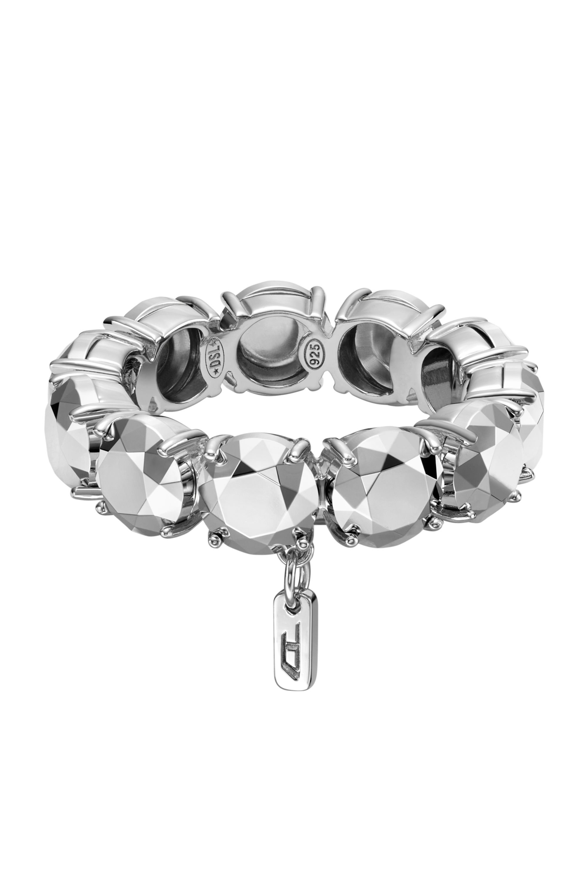 Diesel - DL1359040 STERLING SILVER JEWEL, Anello a fascia in argento sterling Unisex in Argento - 2