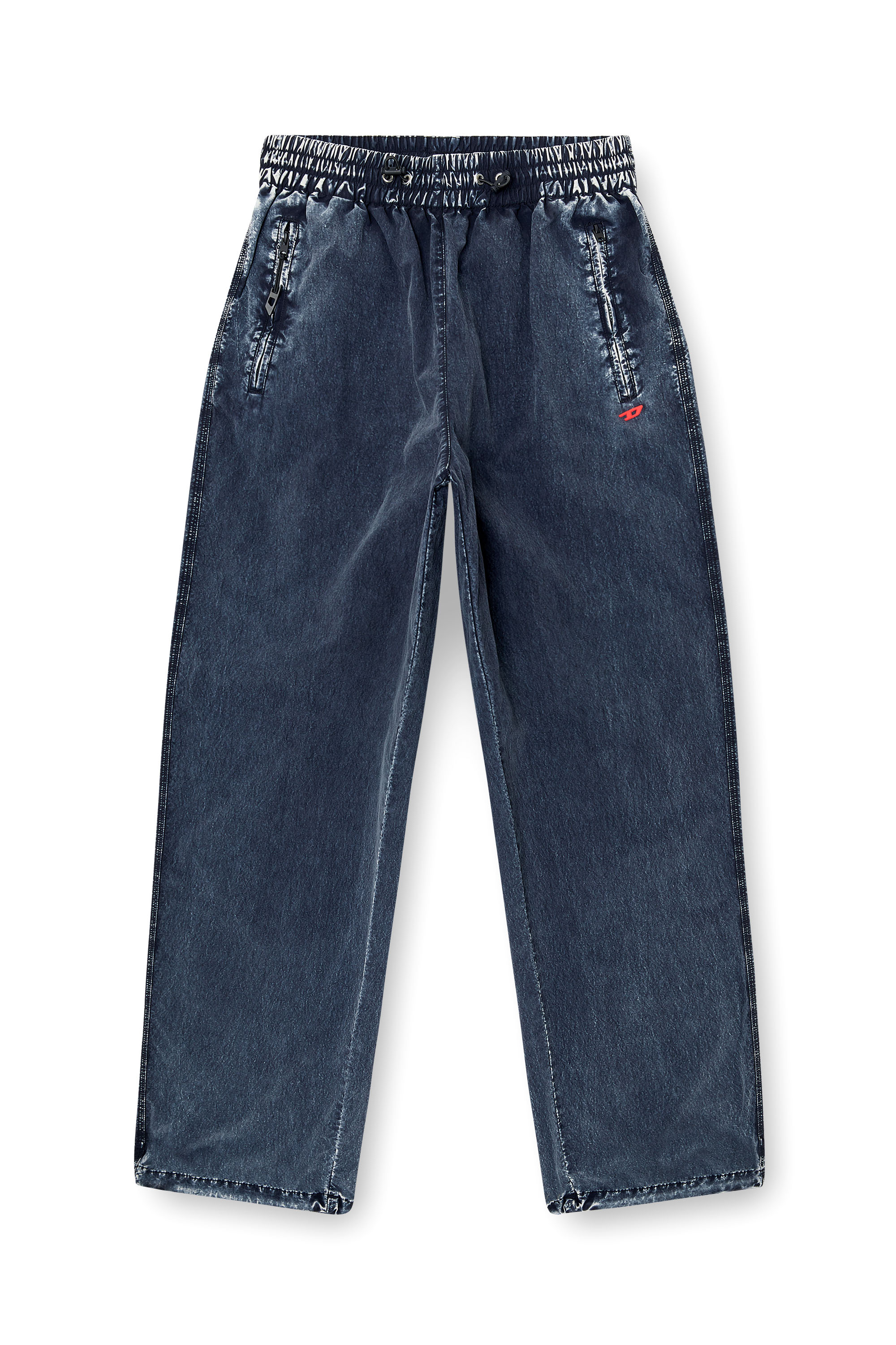 Diesel - P-APYRI, Damen Acid-wash Trackpants aus Nylon-Taslan in Dunkelblau - 2
