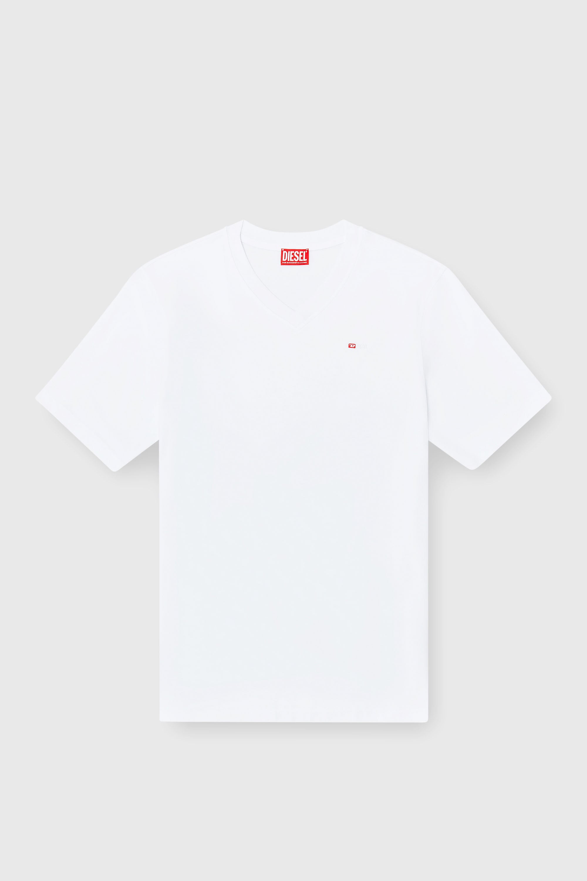 Diesel - T-ADJUST-V-MICRODIV, T-shirt con scollo a V con micro ricamo logo Uomo in Multicolor - 2
