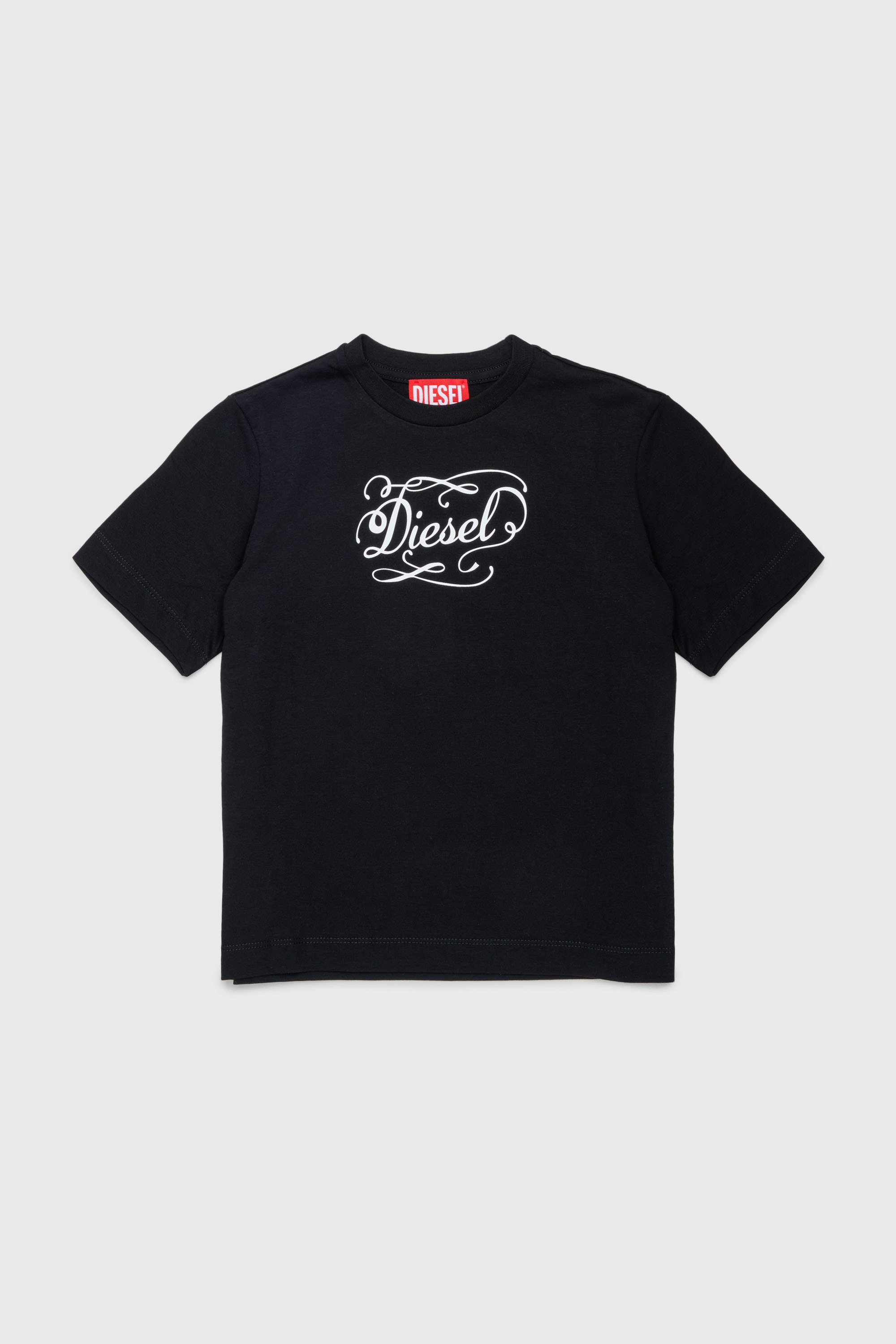Diesel - TORSAL, T-shirt in cotone con stampa logo originale Donna in Nero - 1