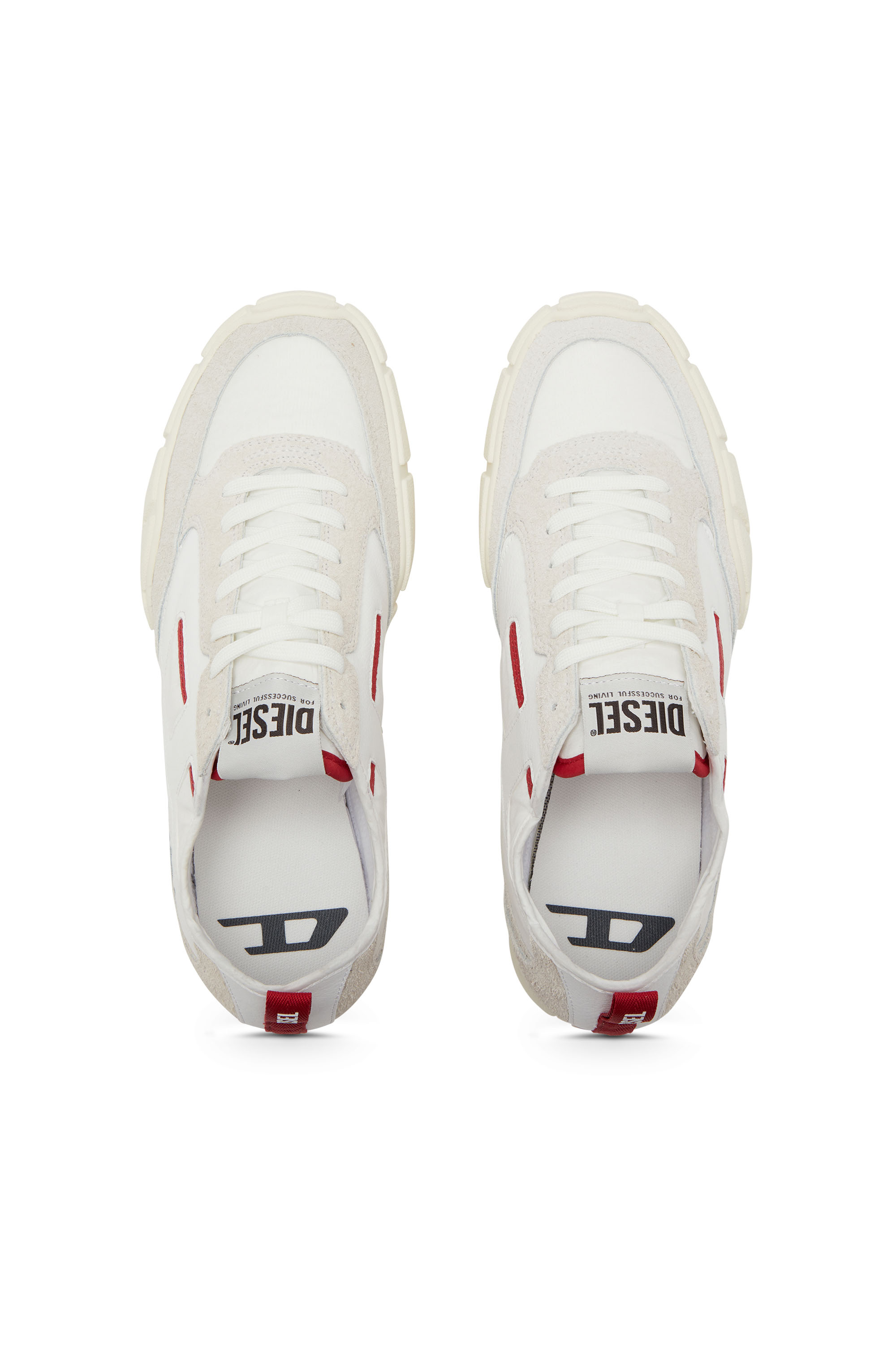 Diesel - S-PAGODHA LOW, Sneaker in pelle, suede e ripstop Uomo in Multicolor - 5
