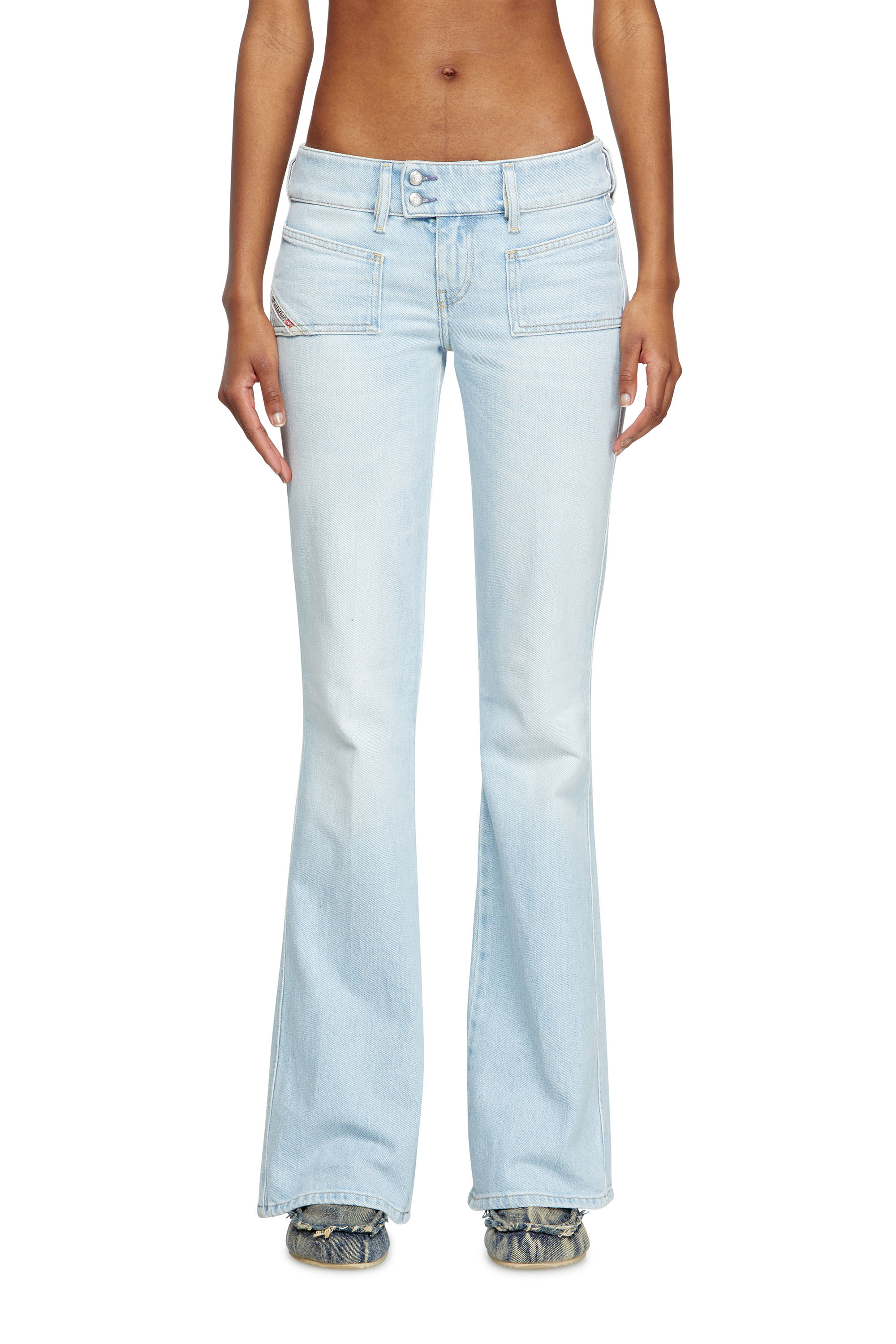 Diesel - Damen Bootcut Jeans D-Hush 09M11, Hellblau - 1