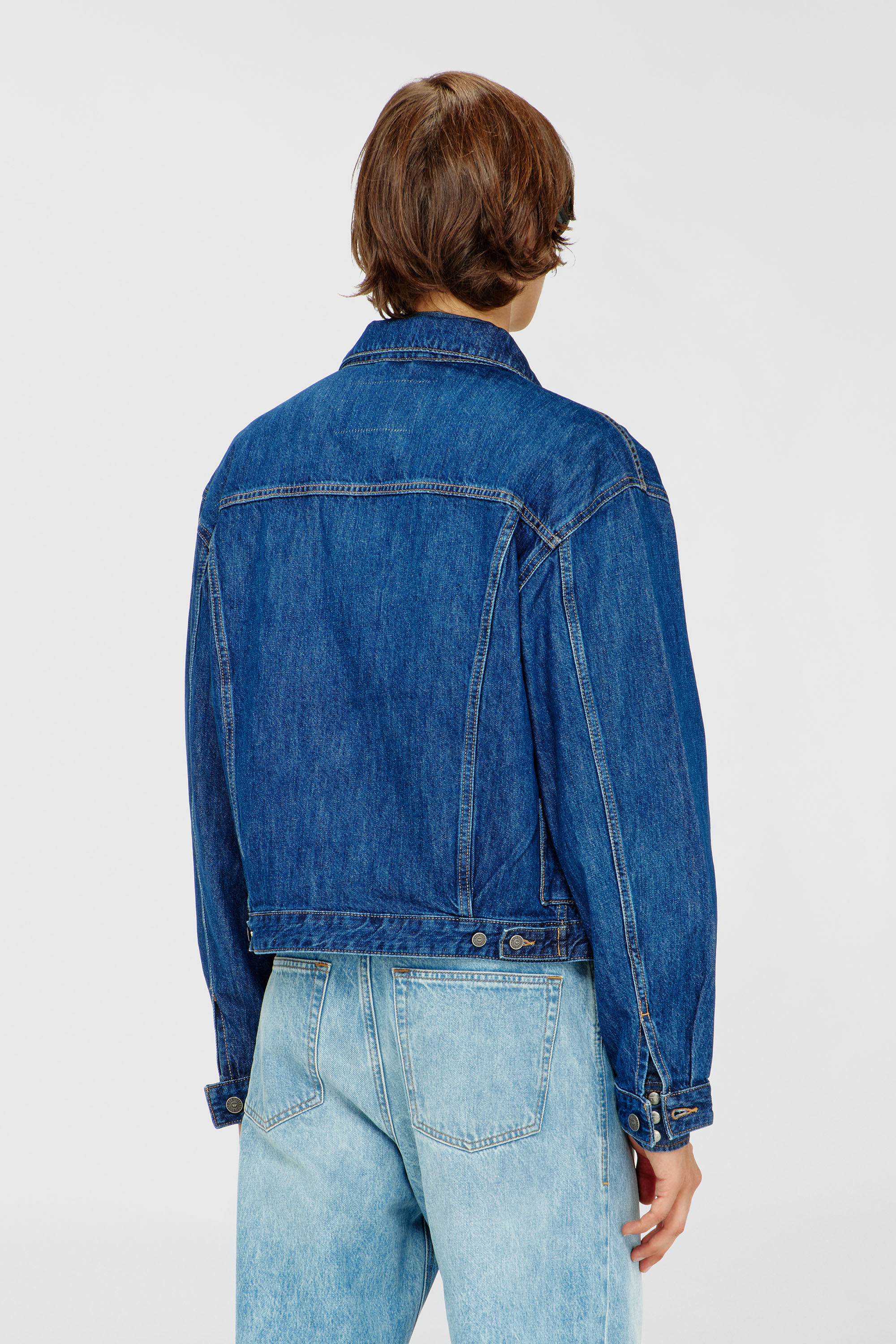 Diesel - D-RANGER, Veste trucker en denim Homme in Bleu - 4