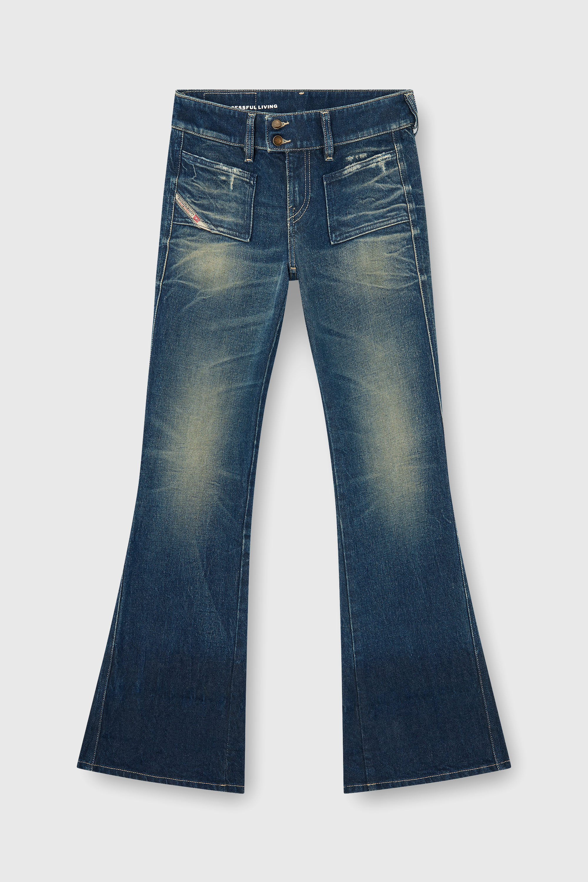 Diesel - Bootcut Jeans D-Hush 007EH Femme, Bleu Fonc&eacute; - Image 2