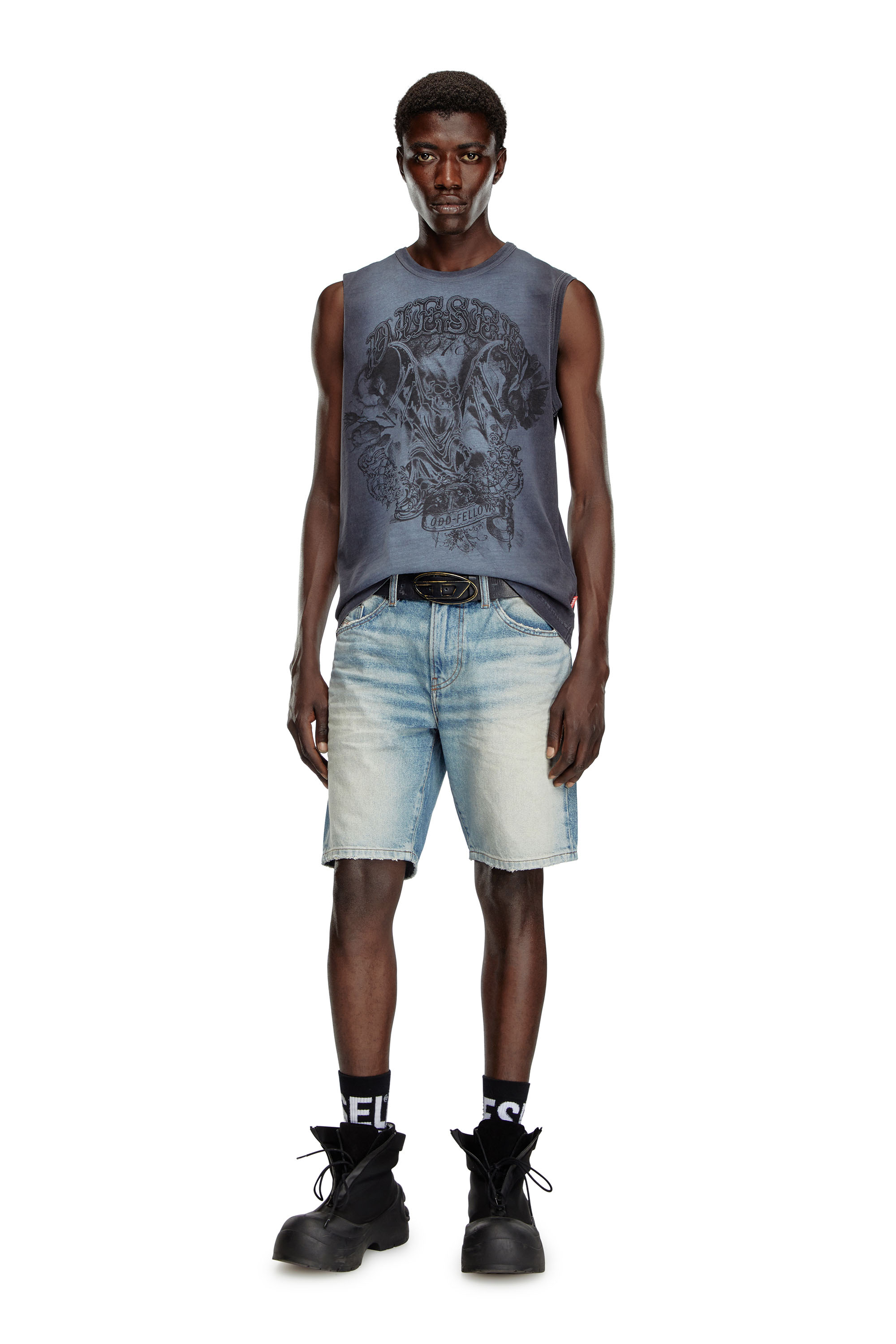 Diesel - D-FIN, Man Slim denim shorts in Blue - Image 1