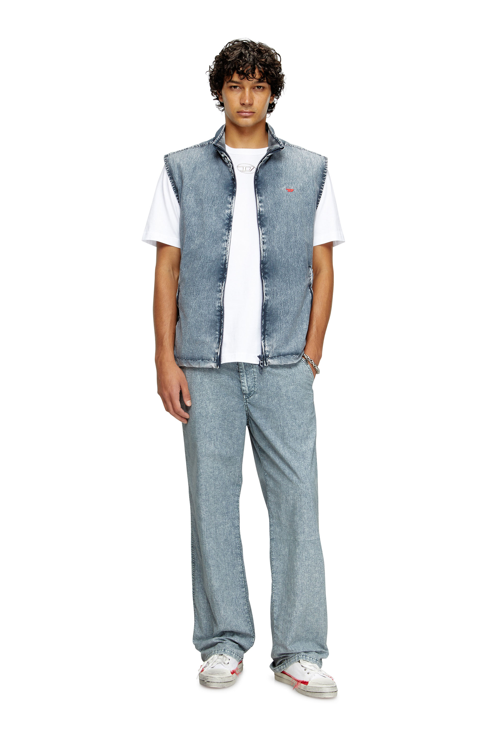 Diesel - T-JUST-OD, T-shirt avec logo moulé par injection Homme in Blanc - 1