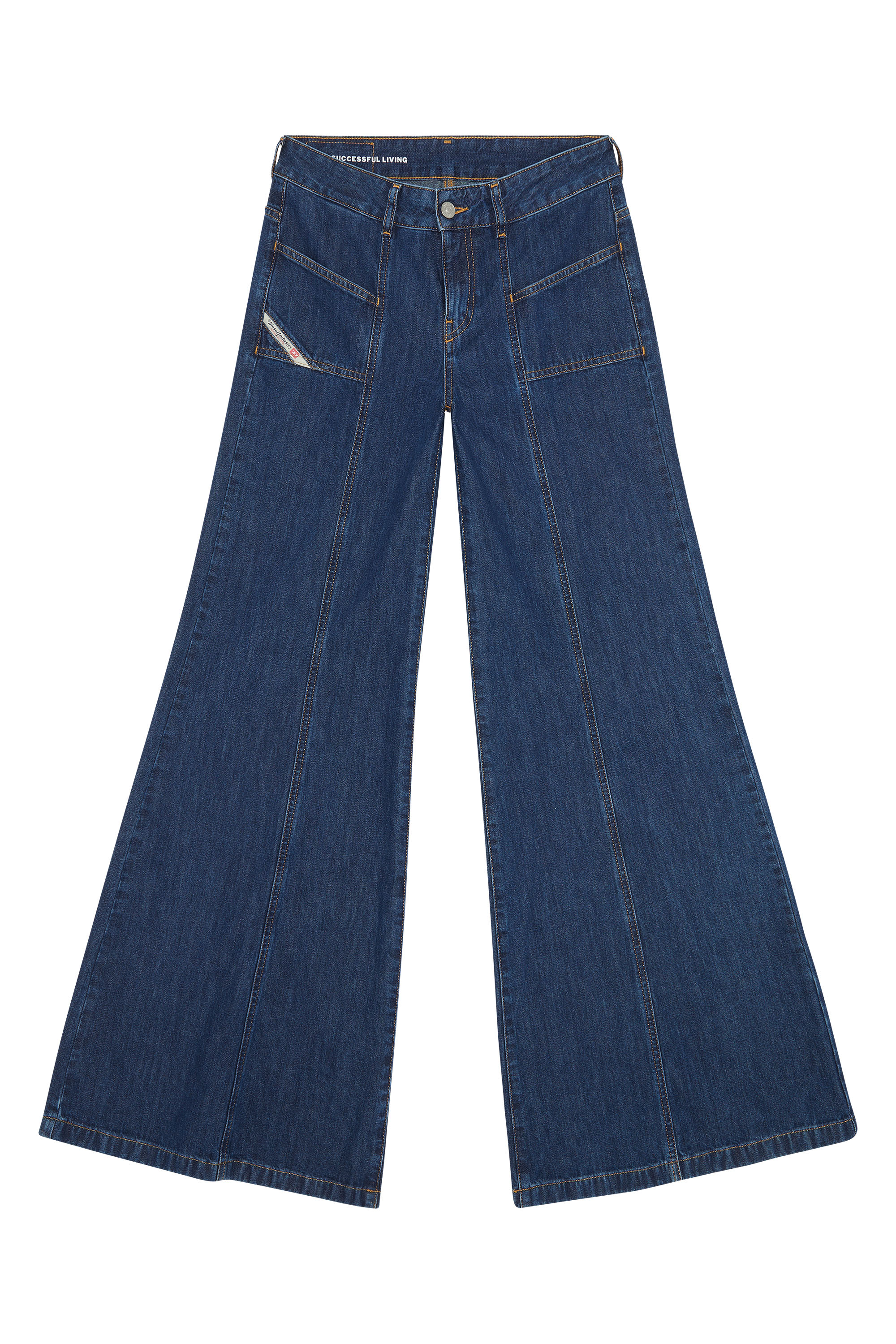 Diesel - Bootcut and Flare Jeans D-Aki 09H99, Dunkelblau - Image 4