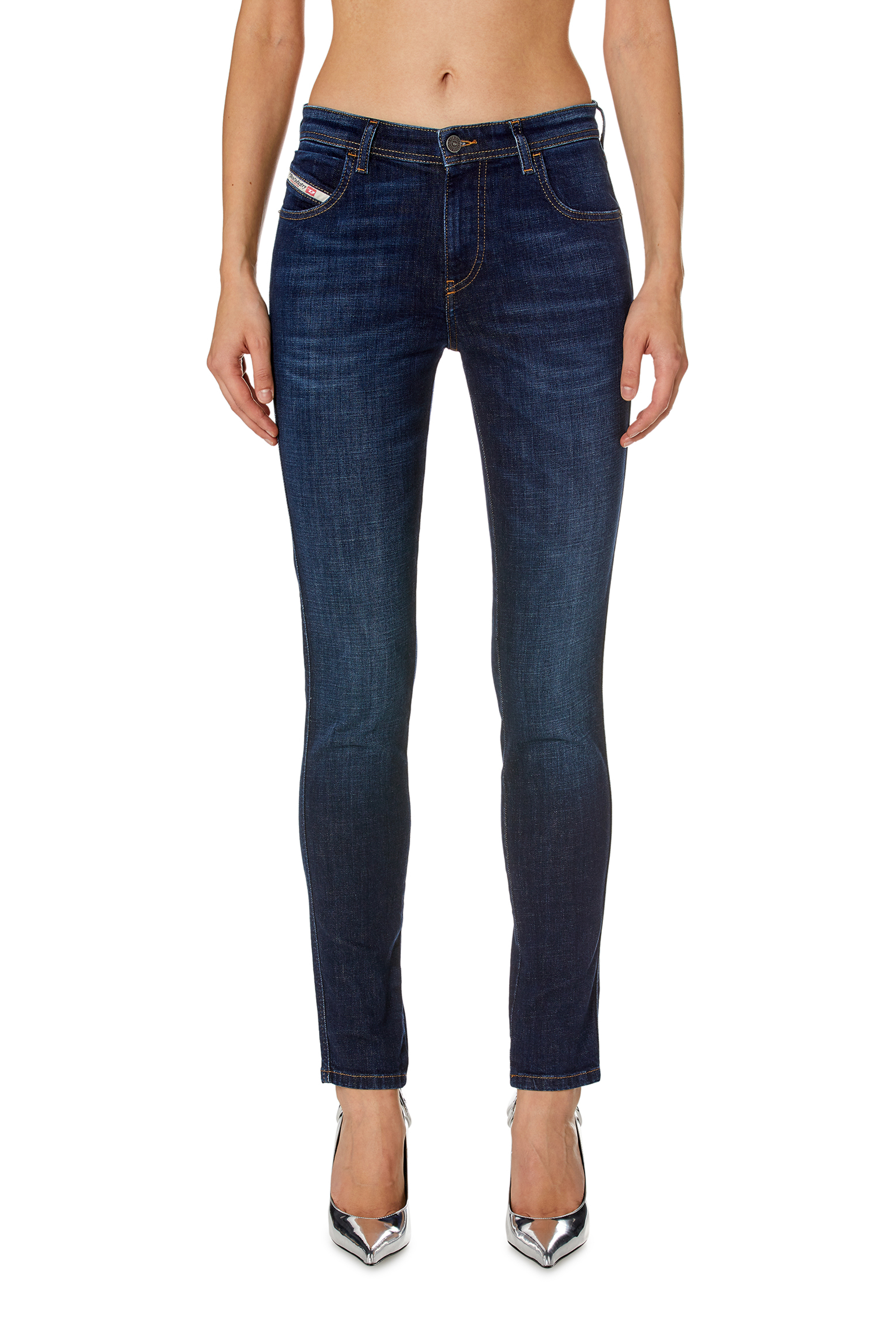 Diesel - Skinny Jeans 2015 Babhila 09J17 Donna, Blu Scuro - Image 1