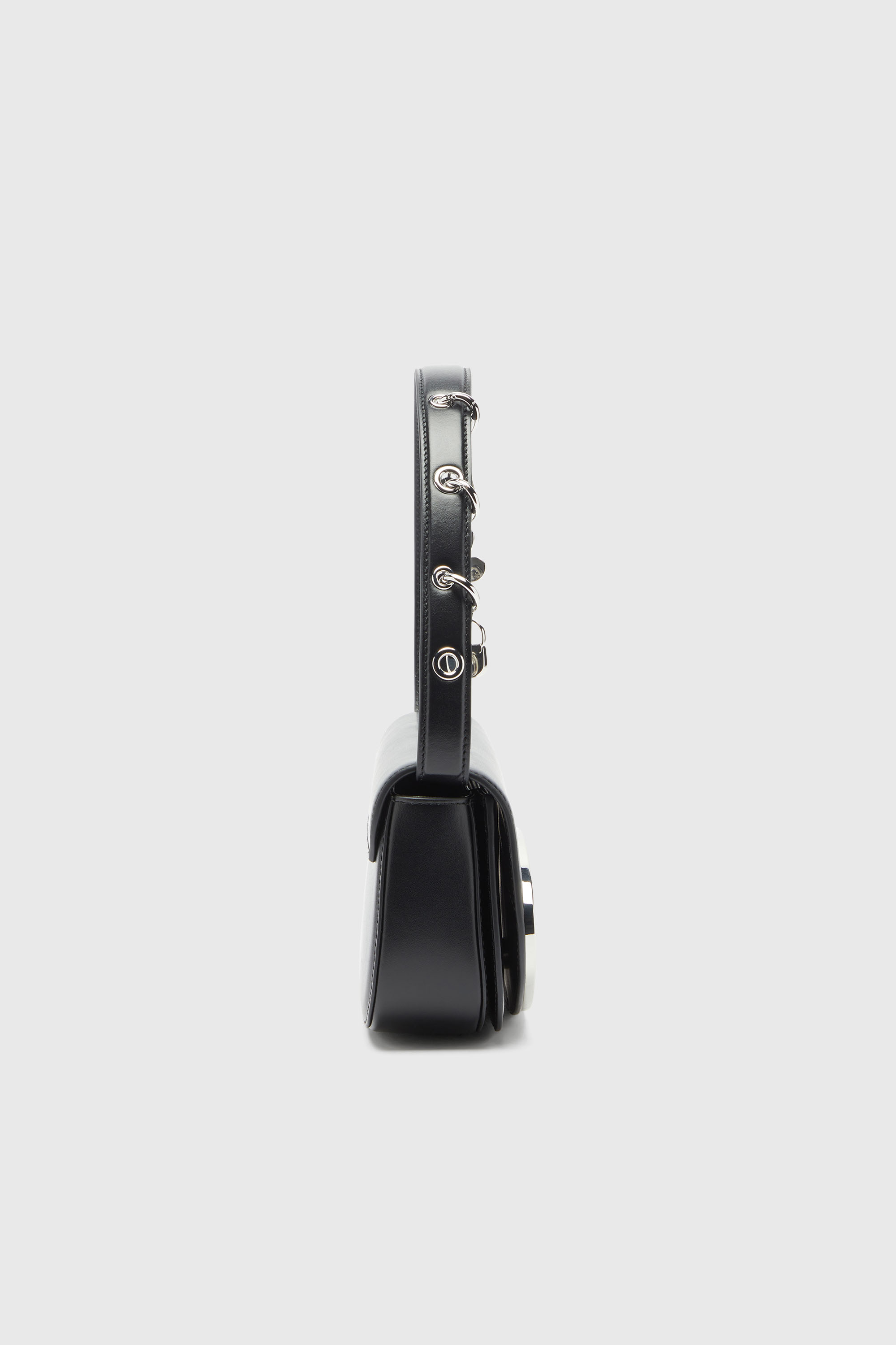 Diesel - 1DR, 1DR -Iconica borsa a spalla in pelle con charms sul manico Donna in Nero - 4