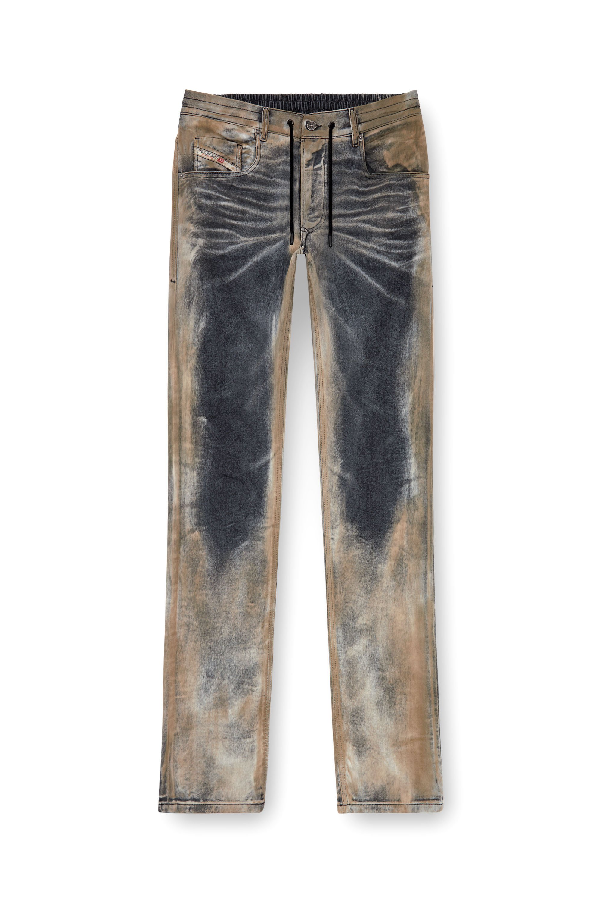 Diesel - Regular 2030 D-Krooley Joggjeans® 068NP Uomo, Nero/Grigio scuro - Image 3