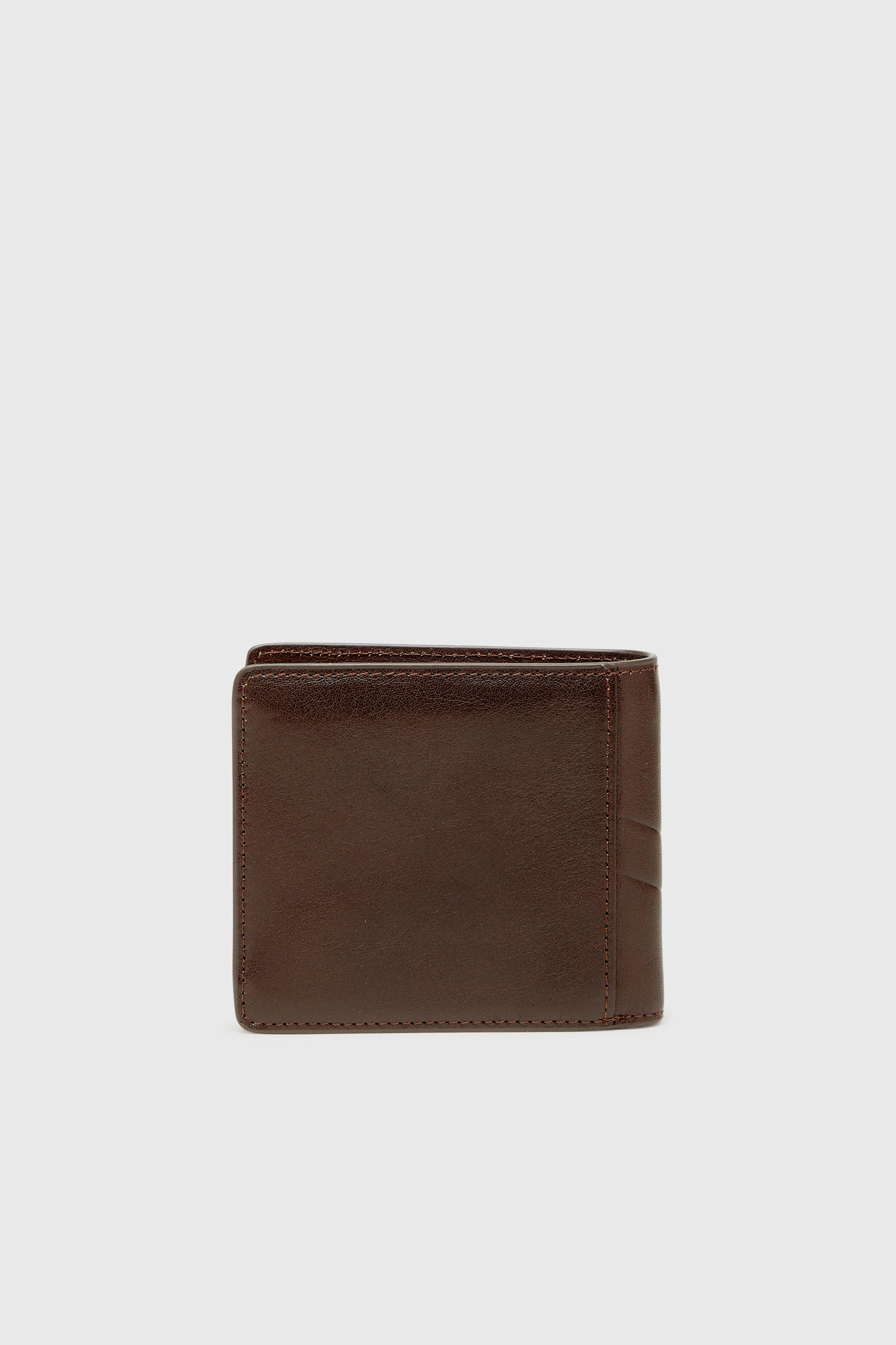 Diesel - FLAG-D BI-FOLD COIN S 3D, Portefeuille en cuir pliable avec logo emboss&eacute; Homme in Marron - 1