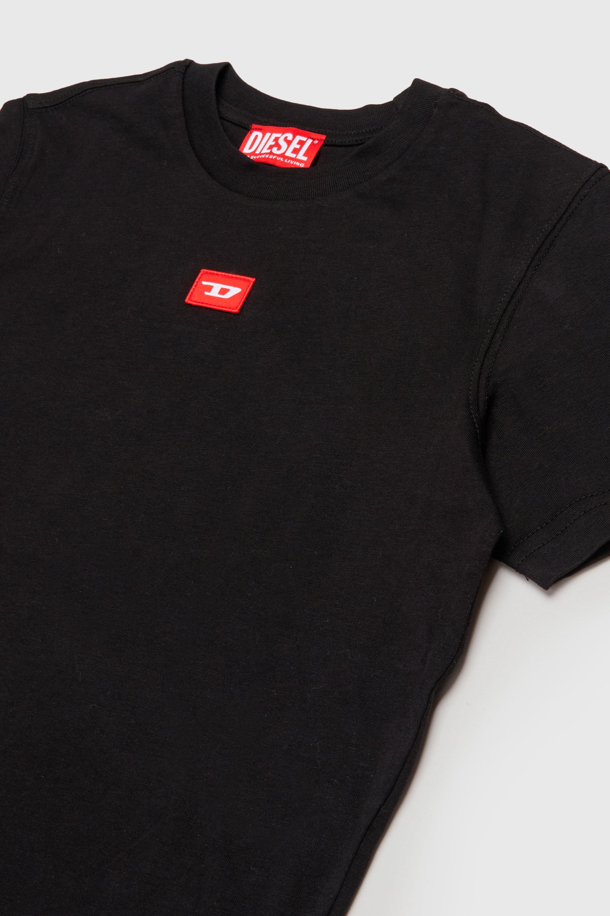 Diesel - TXDIEGO, Herren T-Shirt aus Baumwolle mit Aufn&auml;hern in Schwarz - 3
