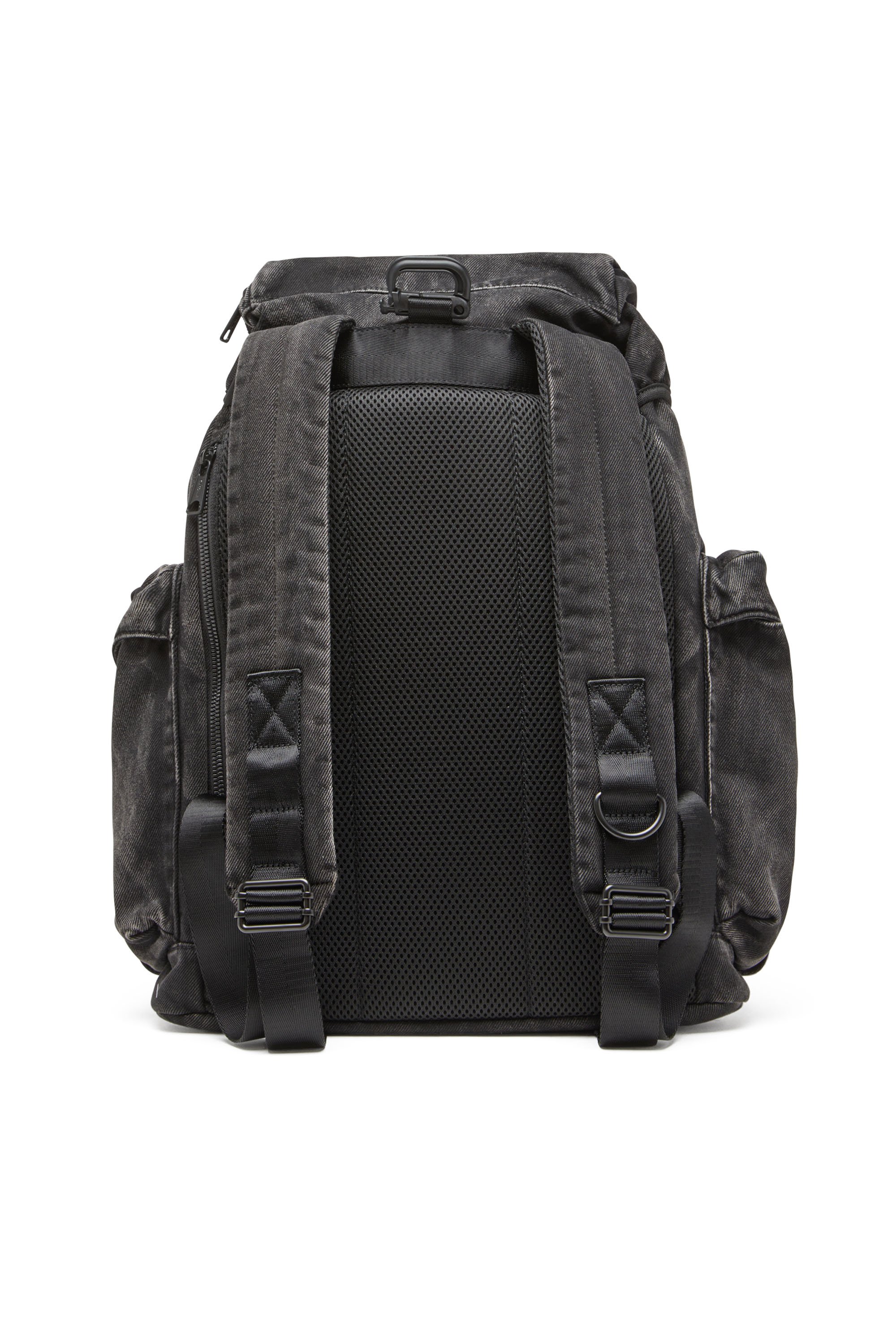 Diesel - UTLT BACKPACK, Herren Utlt Backpack-Utility-Rucksack aus Denim in Wolken-Optik in Schwarz - 2