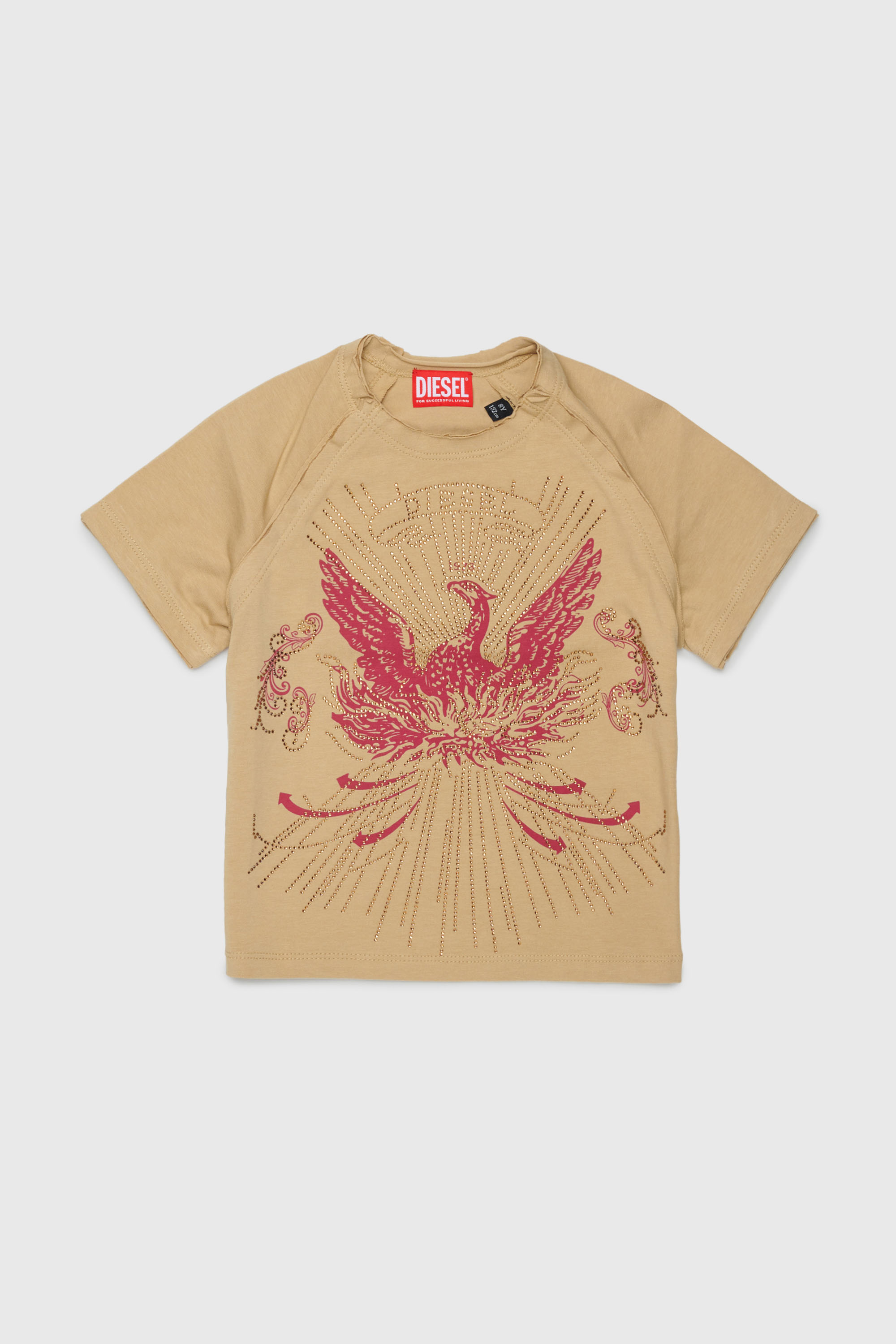 Diesel - TAROWEENA, T-shirt con motivo fenice decorato Donna in Marrone - 1