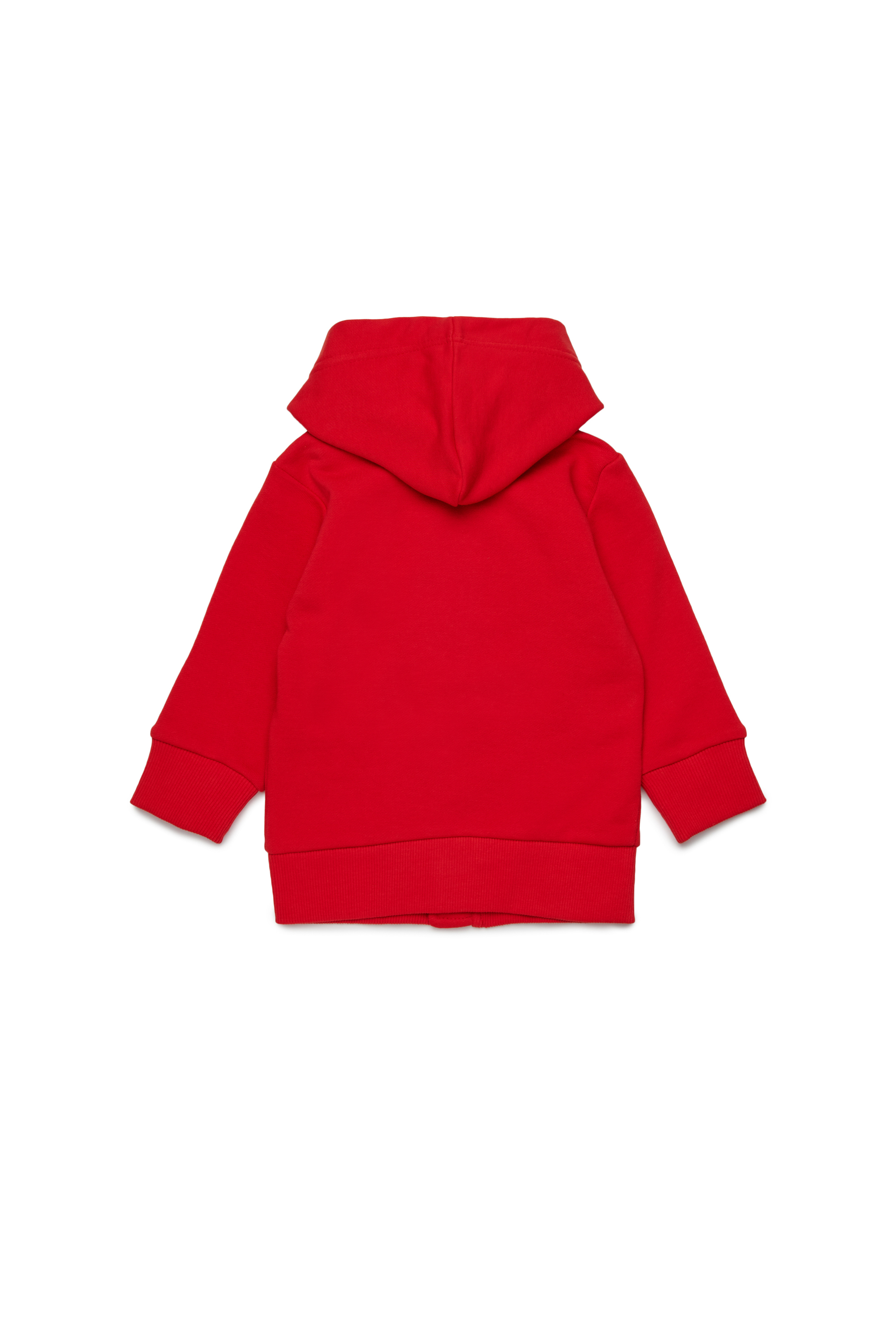 Diesel - SPRAVONB, Sweat à capuche en coton avec fermeture éclair intégrale Homme in Rouge - 2