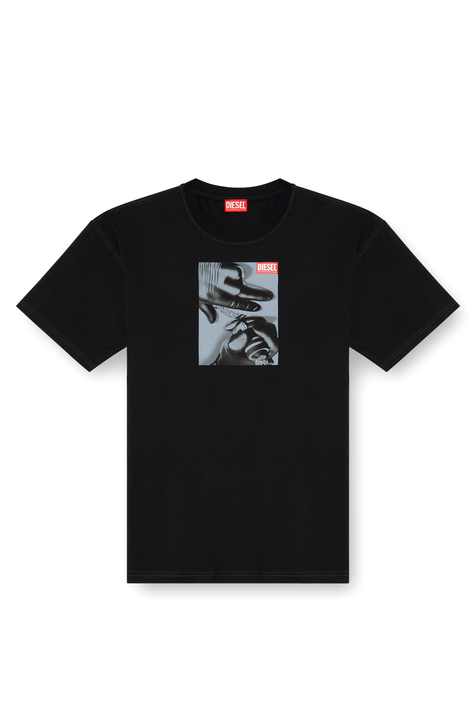 Diesel - T-BOXT-K4, Homme T-shirt avec imprimé tatouage in Noir - Image 3