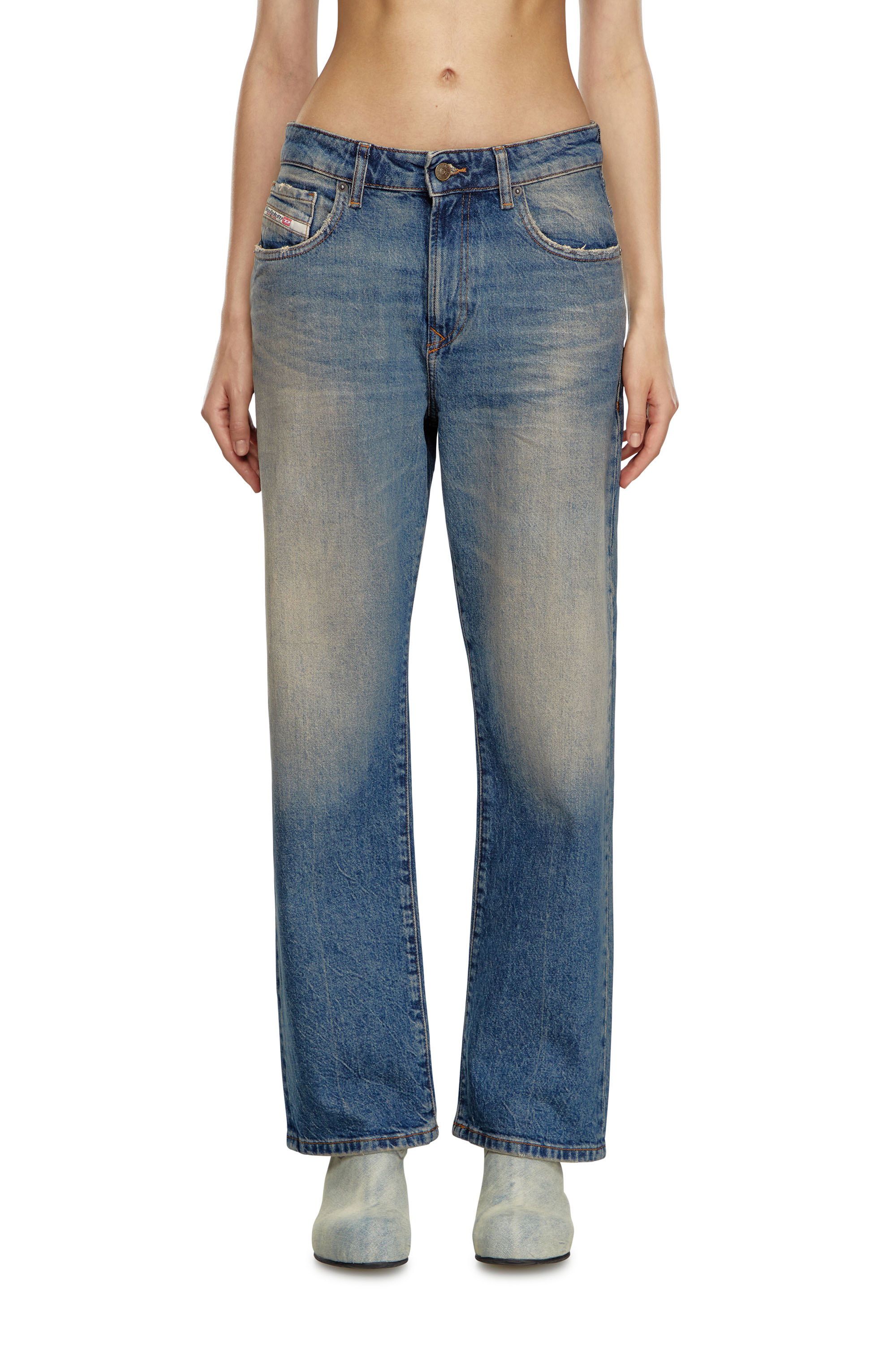 Diesel - Femme Straight Jeans 1999 D-Reggy 0GRDH, Bleu moyen - Image 2