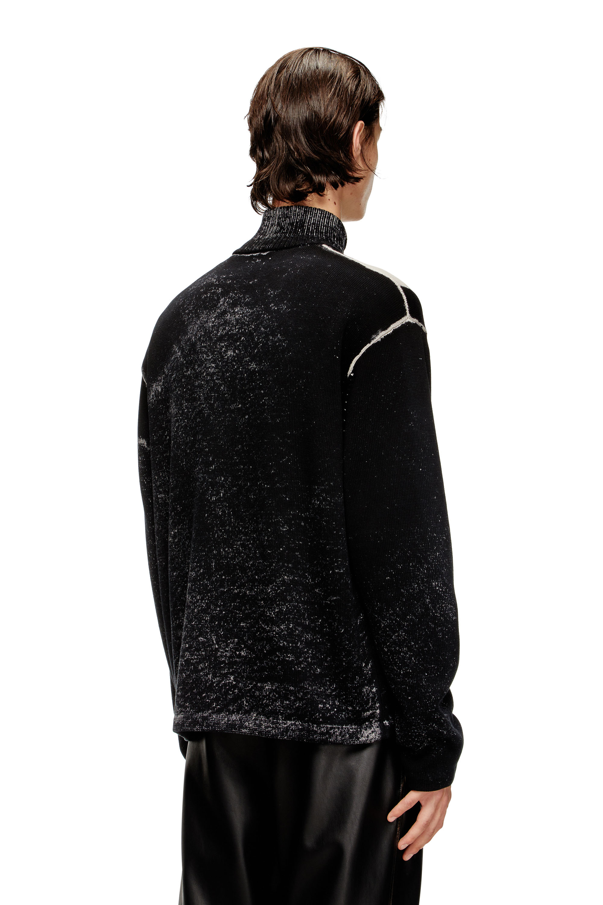 Diesel - K-OLIBA-JKT, Herren Gestreifter Reißverschluss-Cardigan mit Innen-Print in null - 4