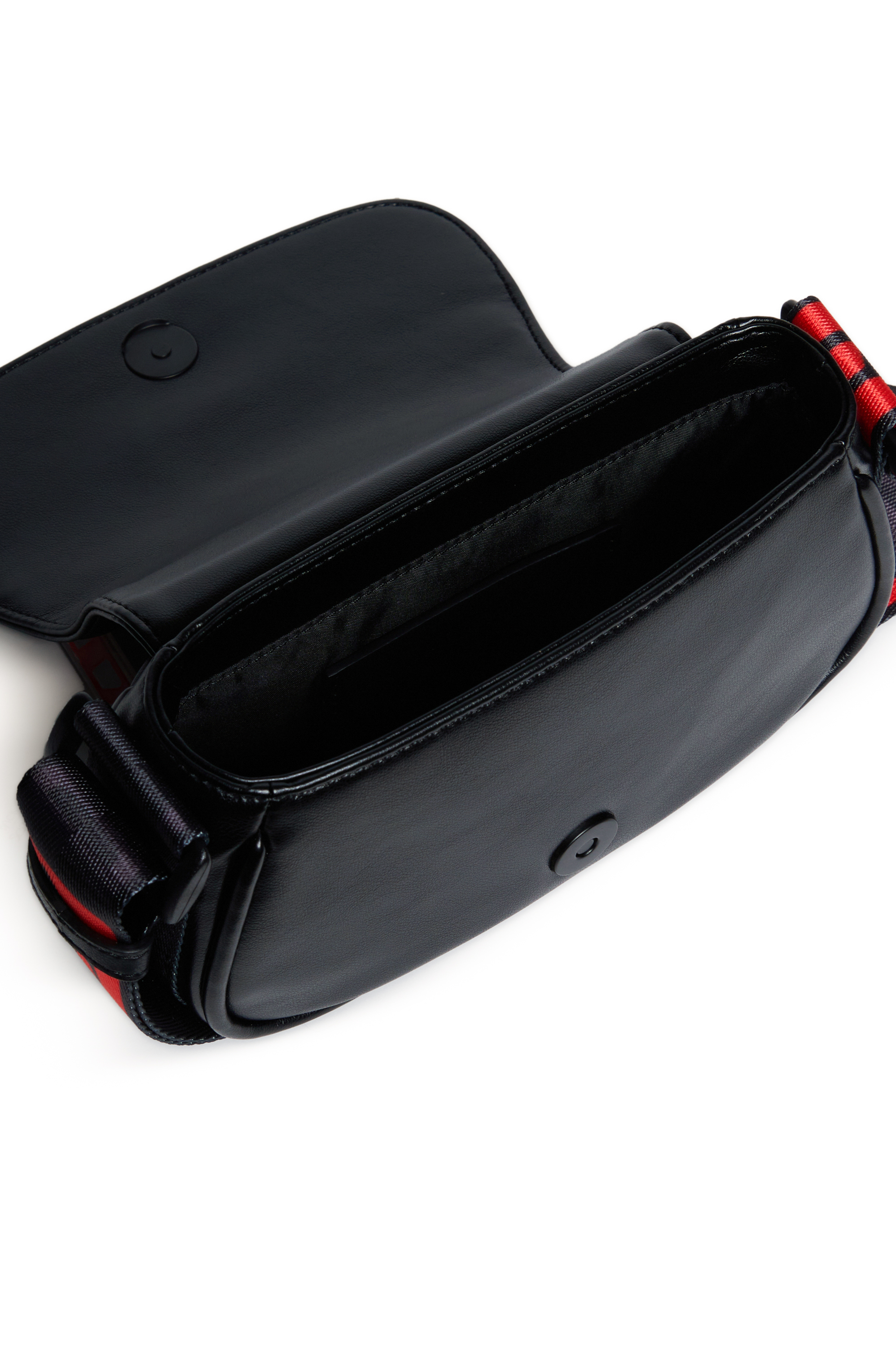 Diesel - CROSSBODY, Borsa a tracolla con cinghia logata Donna in Nero - 5