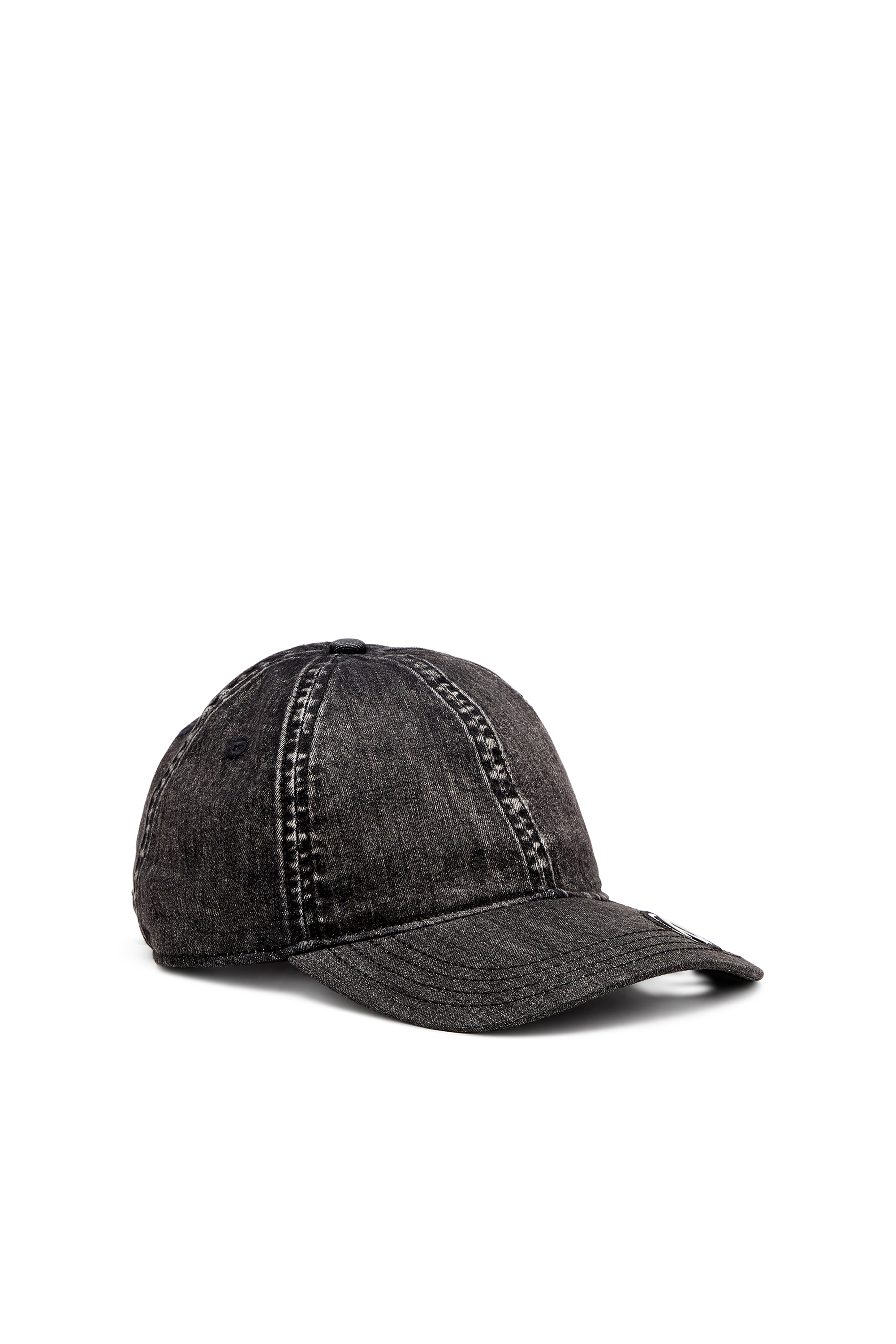 Diesel - C-EWAN-PLAK, Herren Leichtes schwarzes Cap aus Stretch-Denim in Schwarz - 1