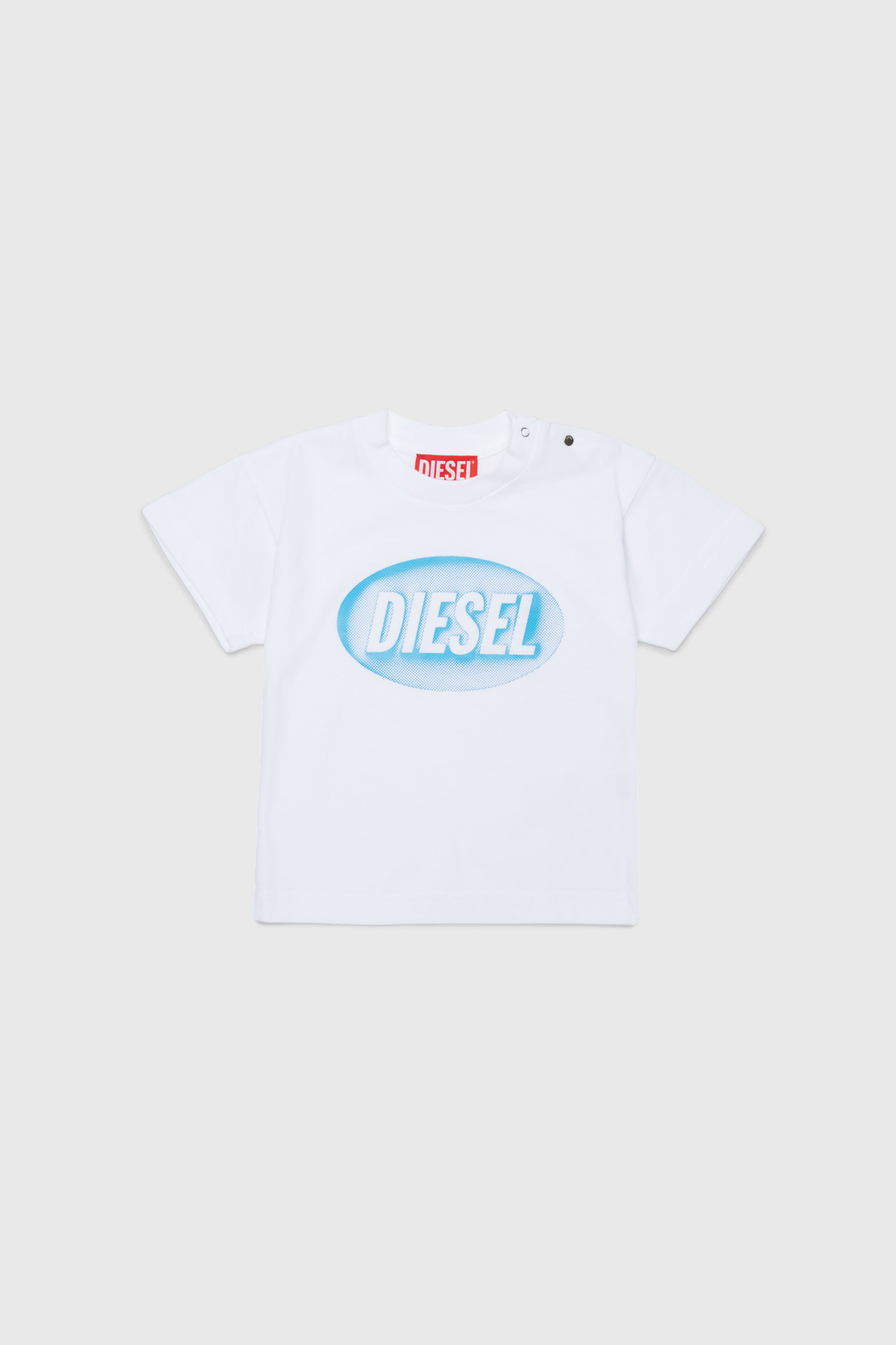 Diesel - TDSELB, T-shirt en coton avec imprim&eacute; logo Mixte in Blanc - 1