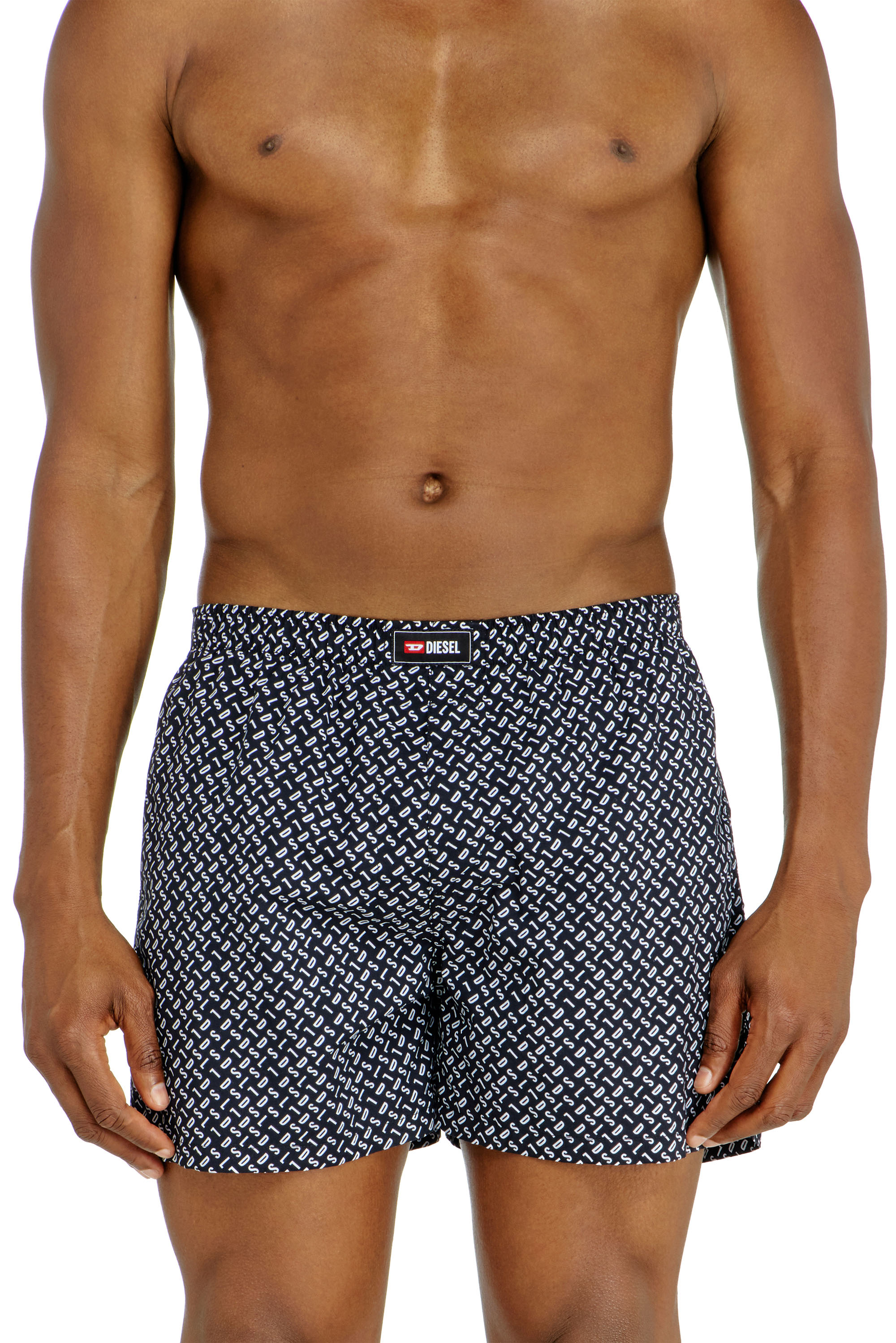 Diesel - RYAN-D-CORE-3PACK, Herren Boxershorts aus Baumwolle mit unifarbenem und all-over DSL-Print im Dreierpack in Bunt - 1