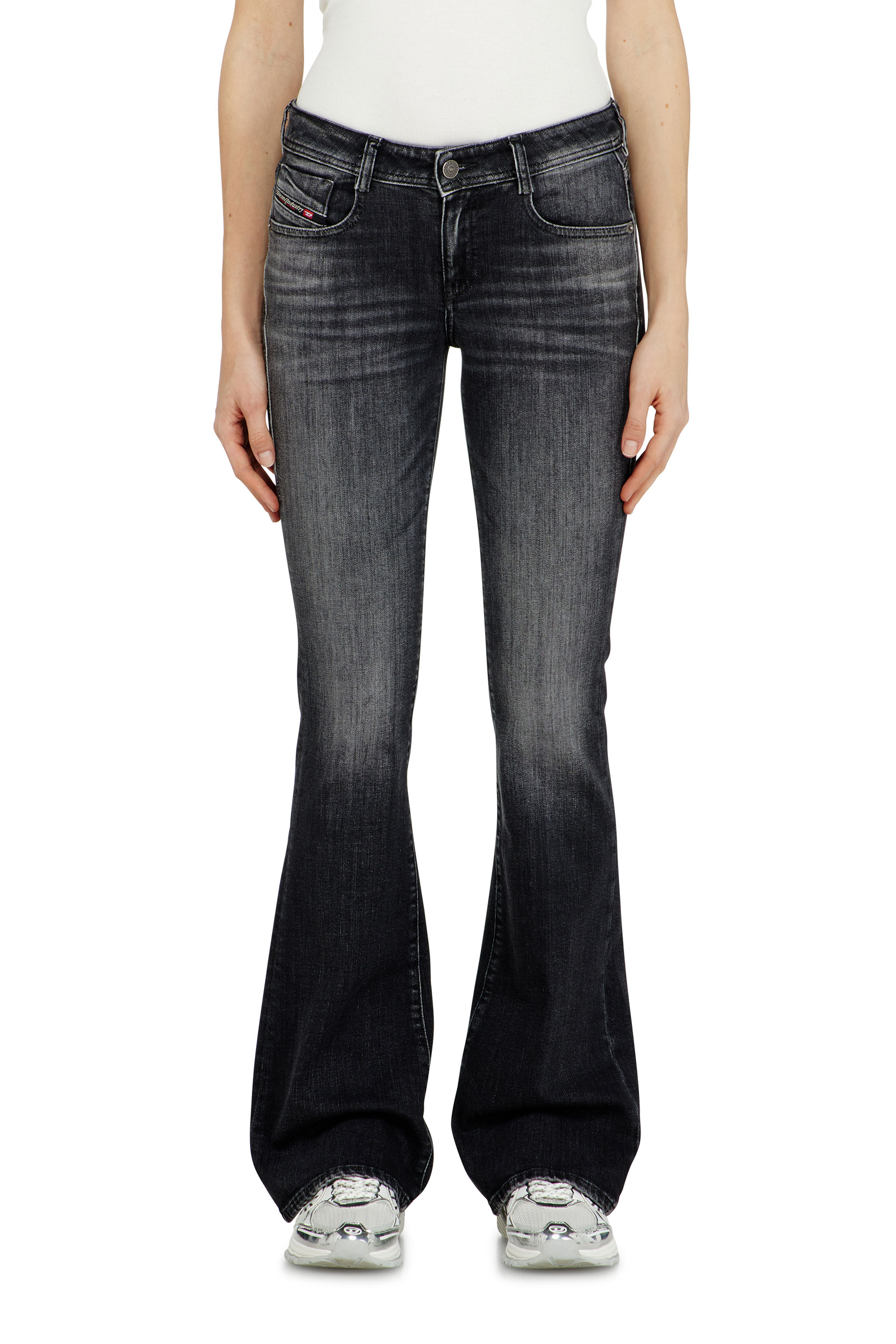 Diesel - Bootcut Jeans 1969 D-Ebbey 09L98 Donna, Nero/Grigio scuro - Image 4
