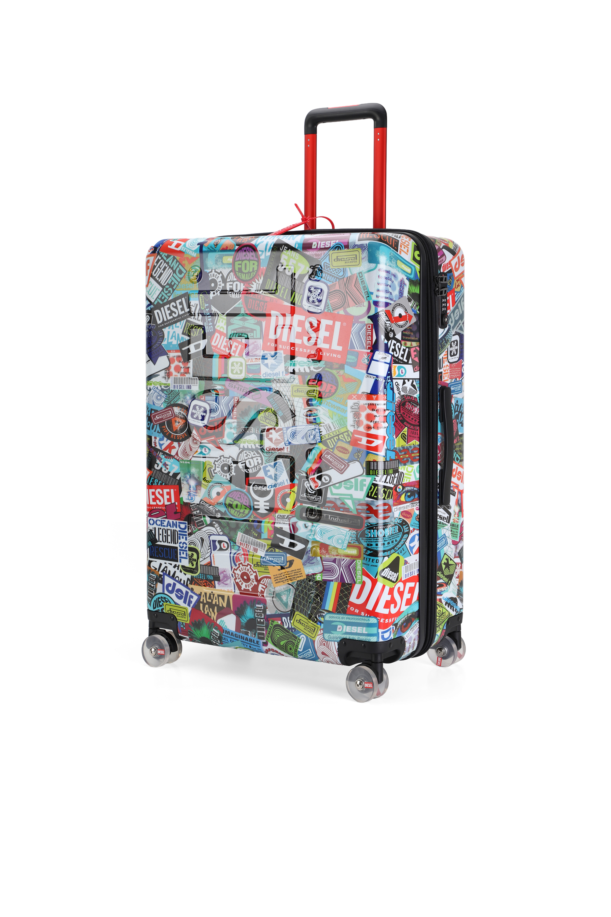 Diesel - DIESEL PC PRINTED TROLLEY-STICKERS- DSL0, Valise style sticker taille L Mixte in Polychrome - 5