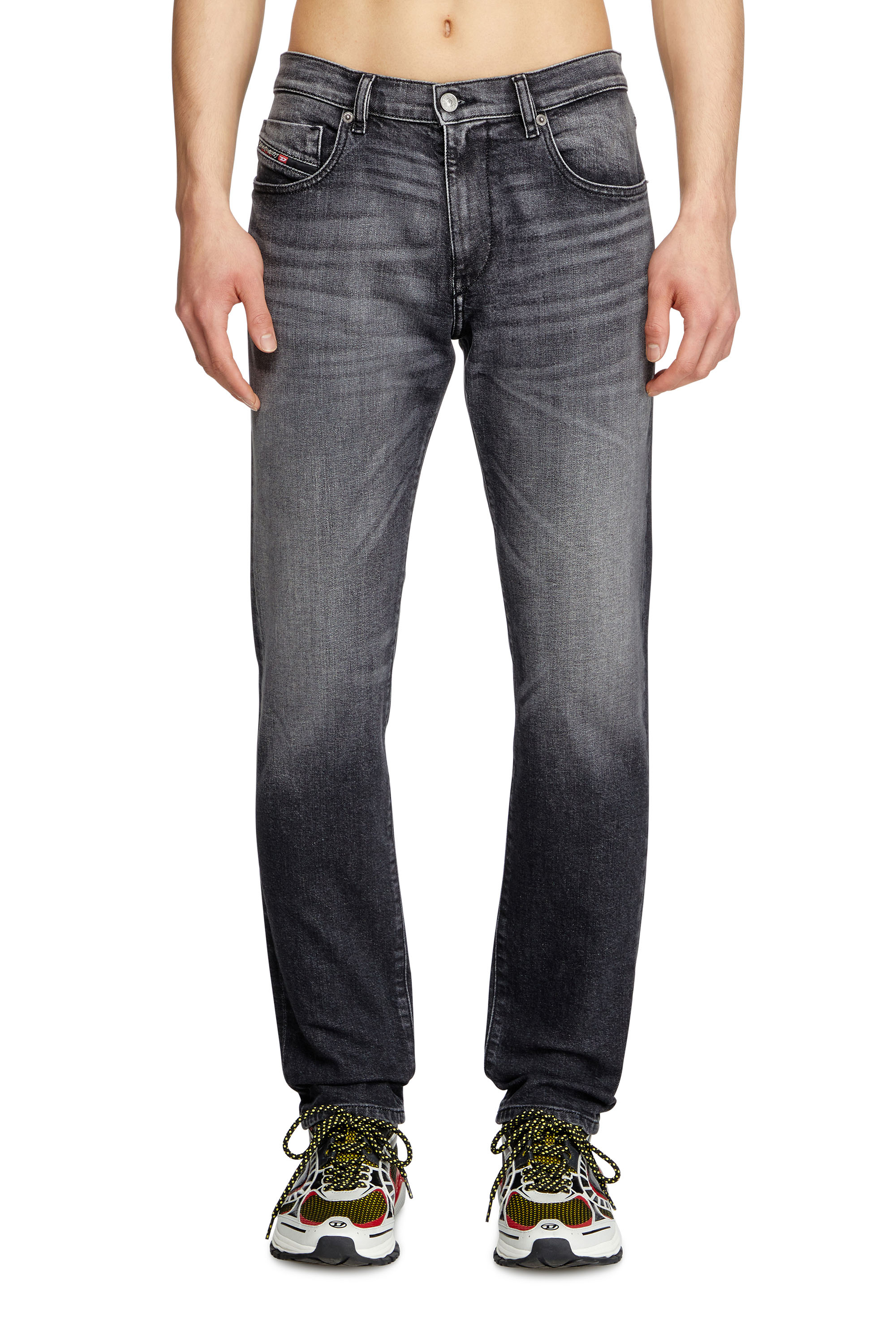 Diesel - Slim Jeans 2019 D-Strukt 09L52 Uomo, Nero/Grigio scuro - Image 1