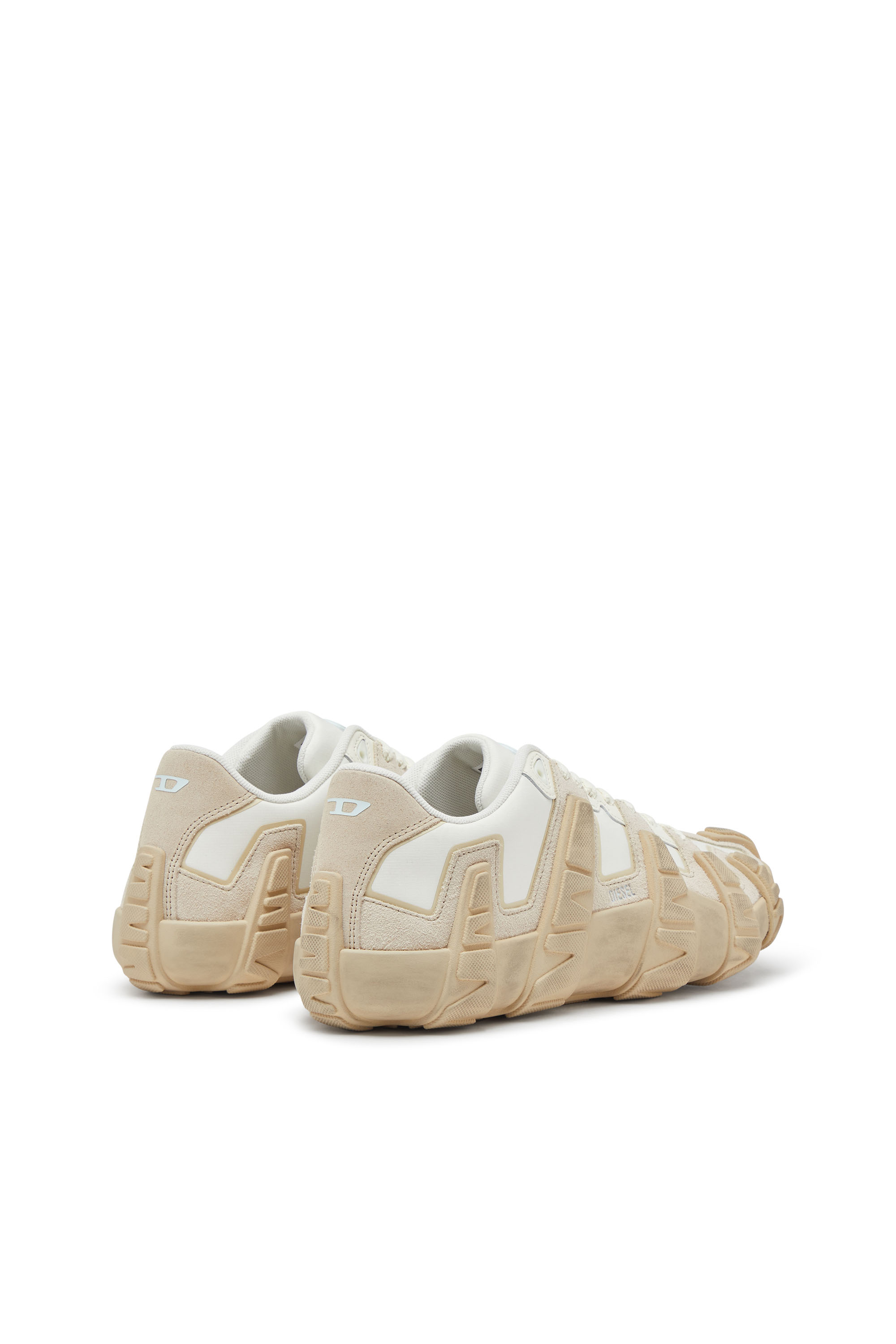 Diesel - S-D-GRIFFE LOW, Herren S-D-Griffe - Turnschuhe aus Nylon in Weiss/Beige - 4
