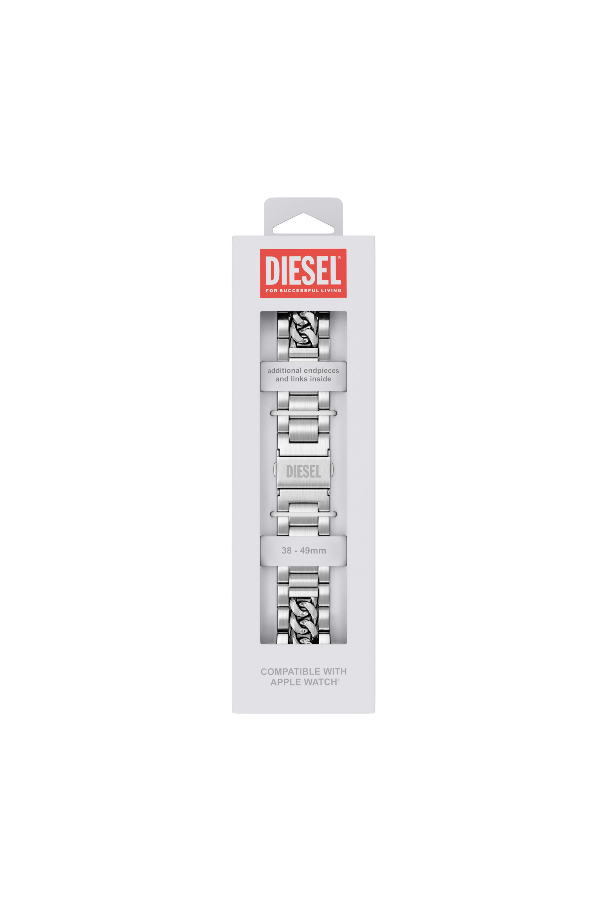Diesel - DSS027 WATCH, Cinturino in acciaio inox per apple watch&reg;, 38-49mm Uomo in Argento - 2