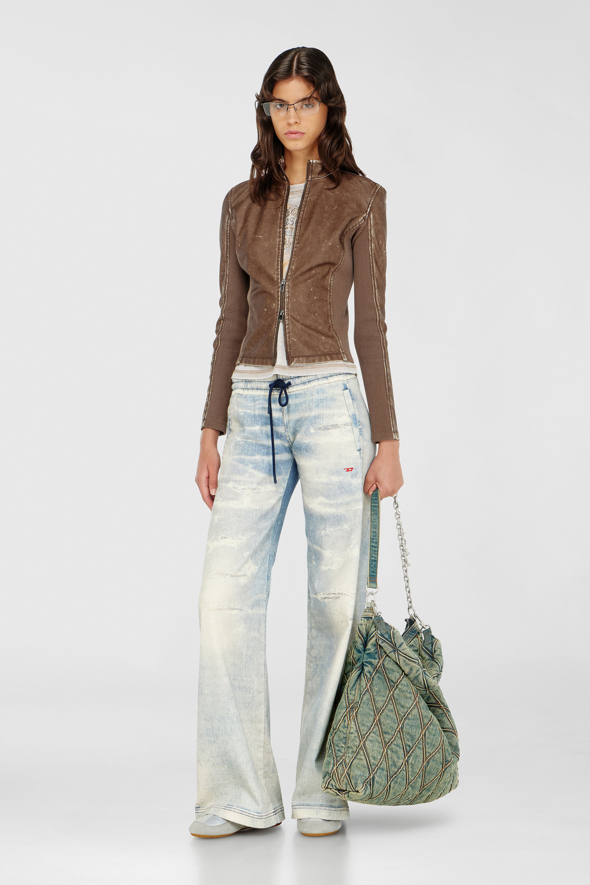 Diesel - Relaxed 2078 D-Ainty Joggjeans&reg; 068XM Donna, Blu Chiaro - Image 1