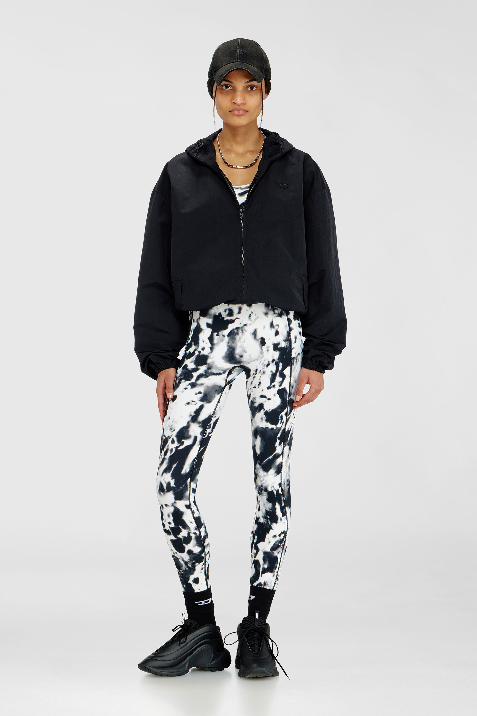 Diesel - ADELINE-D-POP, Leggings in microfibra stampata Donna in Multicolor - 5