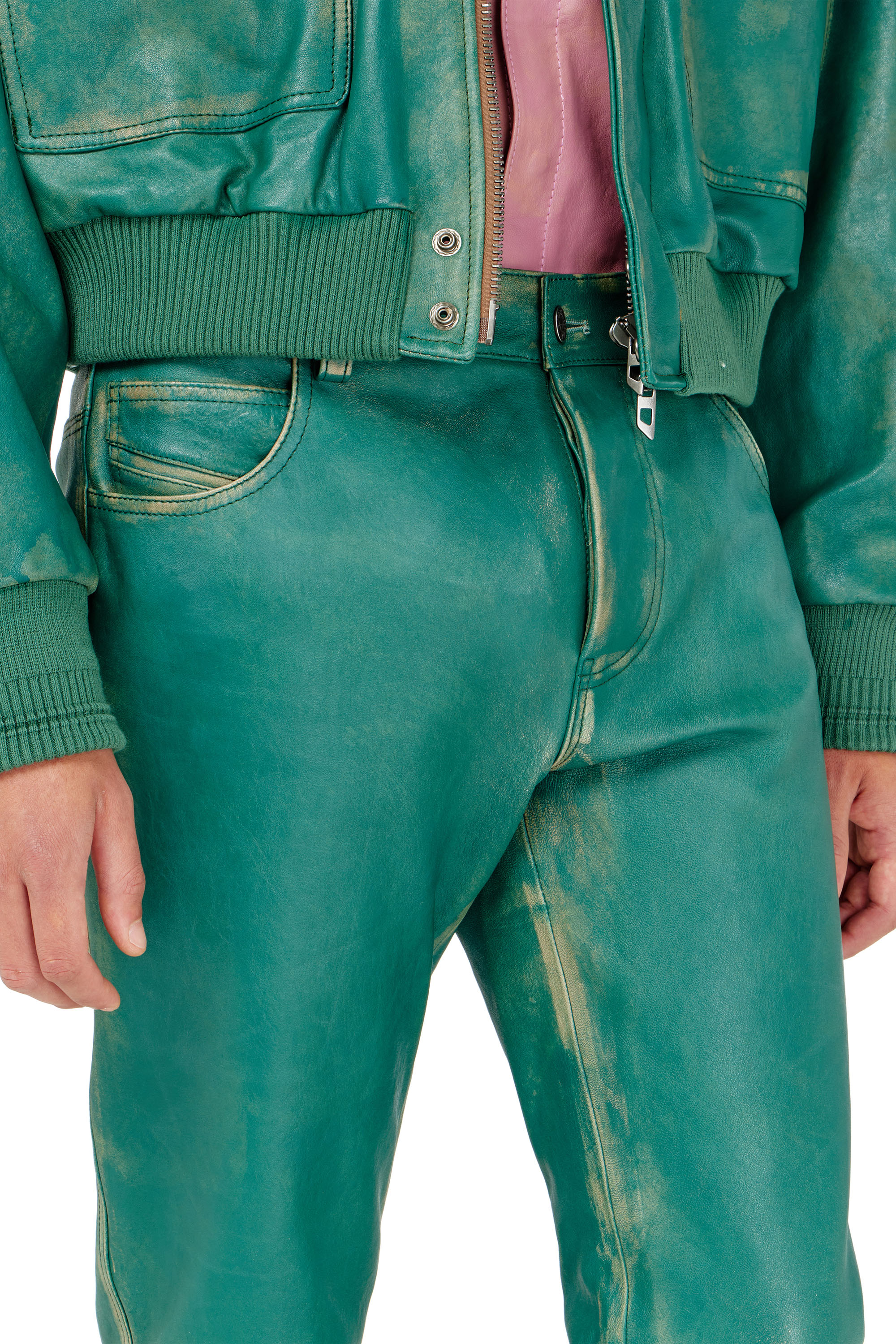 Diesel - P-OCKET, Pantaloni in pelle lavorata Uomo in ToBeDefined - 4