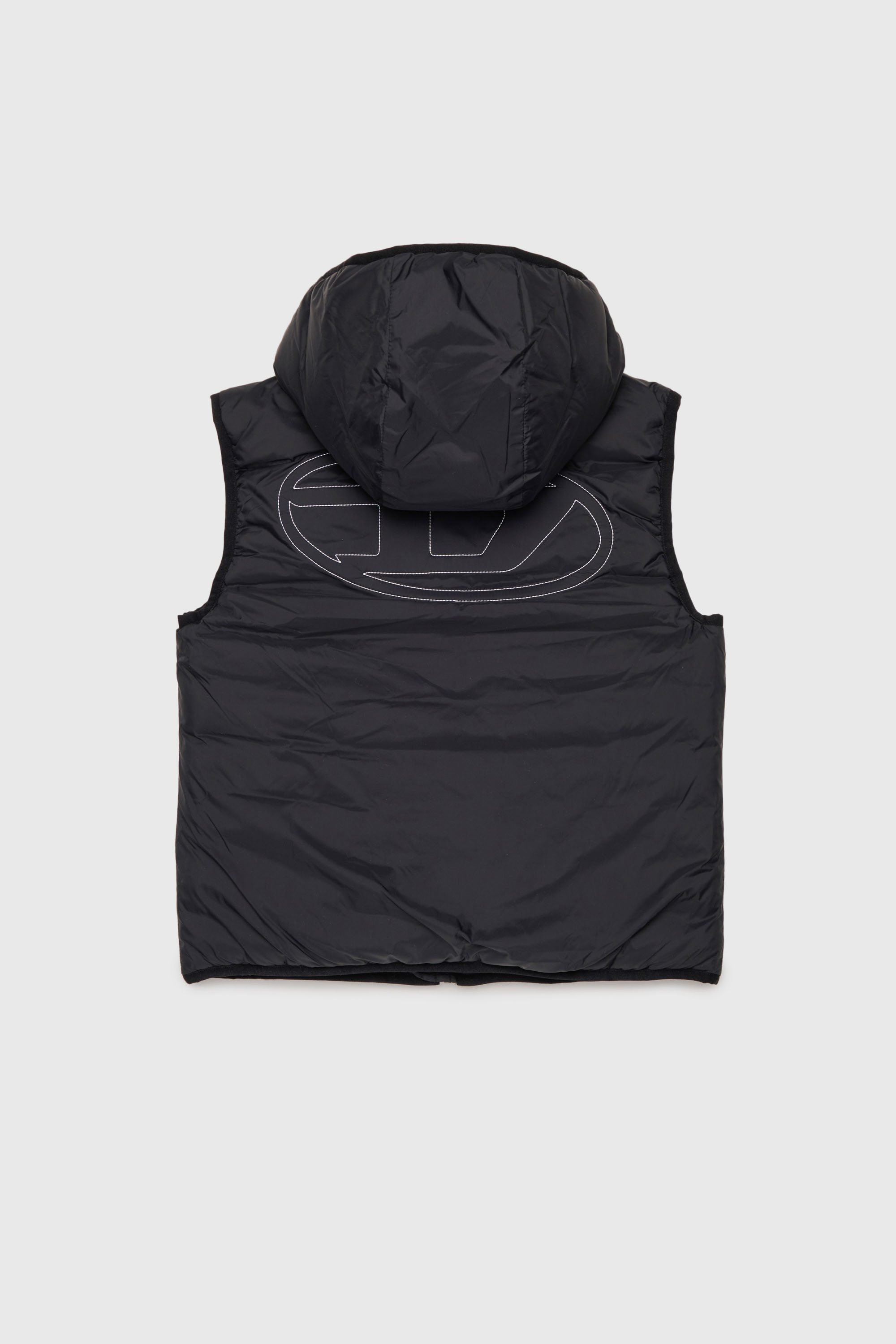 Diesel - JOSIP, Gilet &agrave; capuche en nylon matelass&eacute; Mixte in Noir - 2