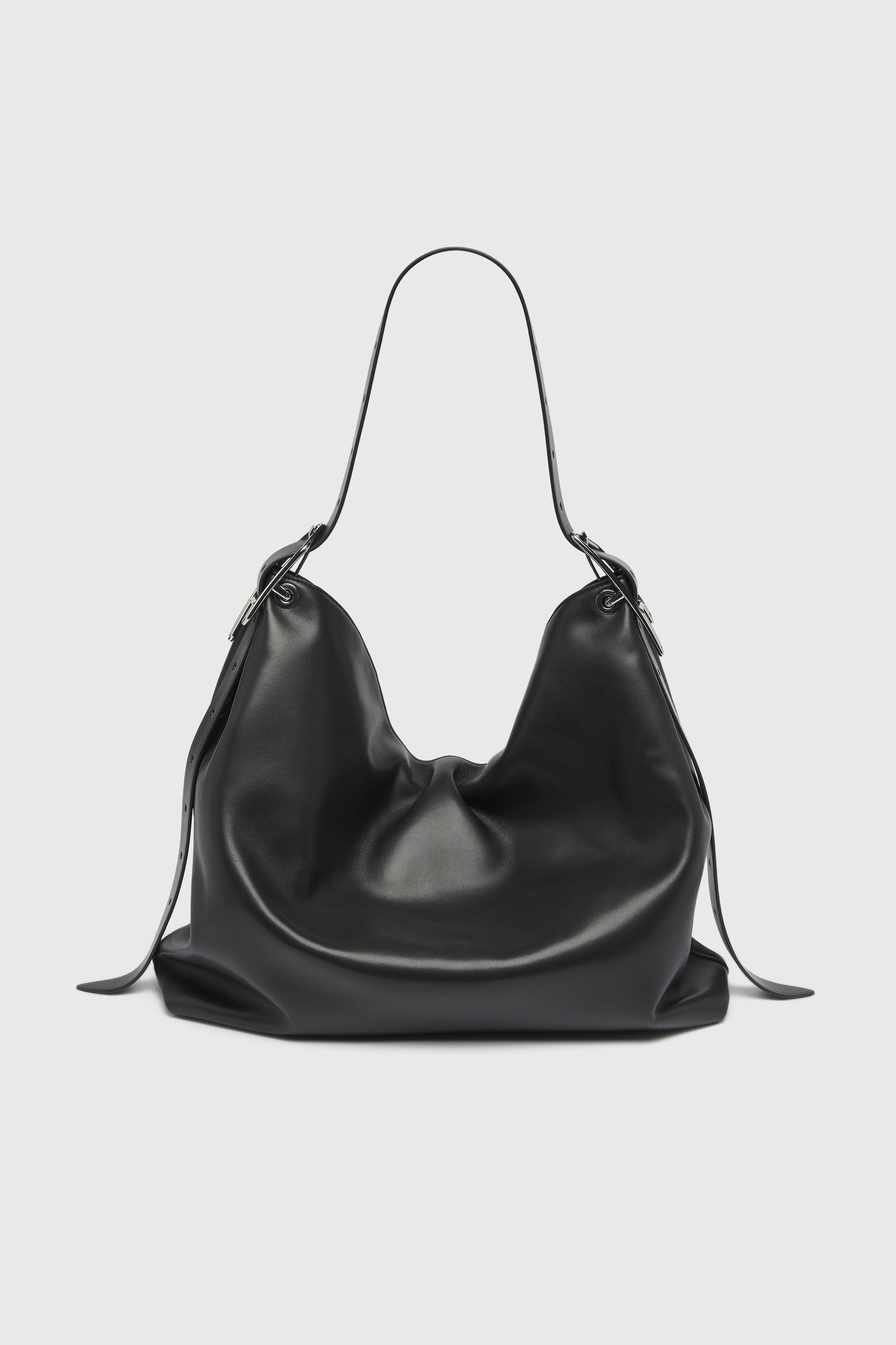 Diesel - D-LINE HOBO L, D-Line-Borsa hobo in pelle Donna in Nero - 2
