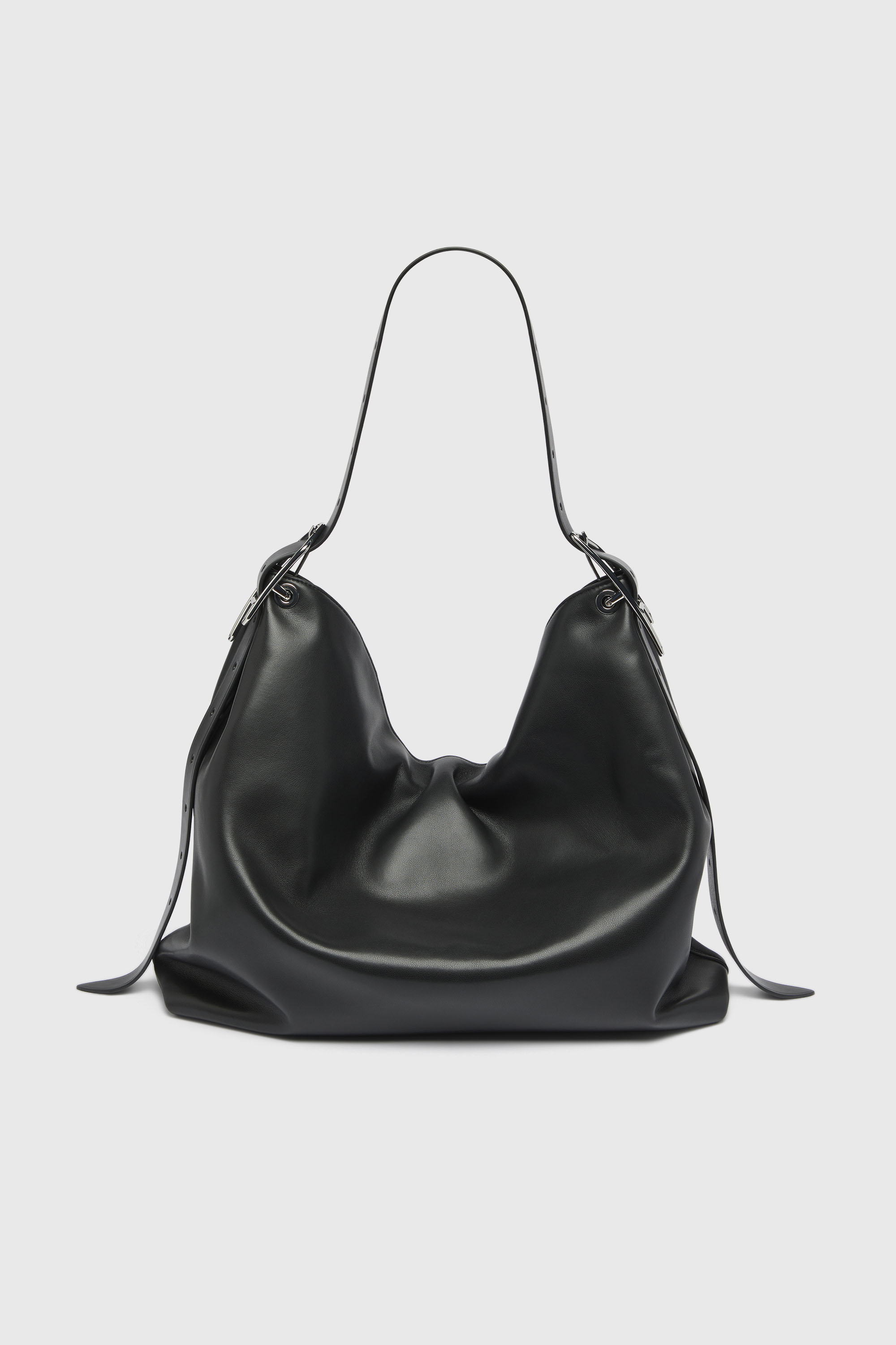 Diesel - D-LINE HOBO L, D-Line-Borsa hobo in pelle Donna in Nero - 3