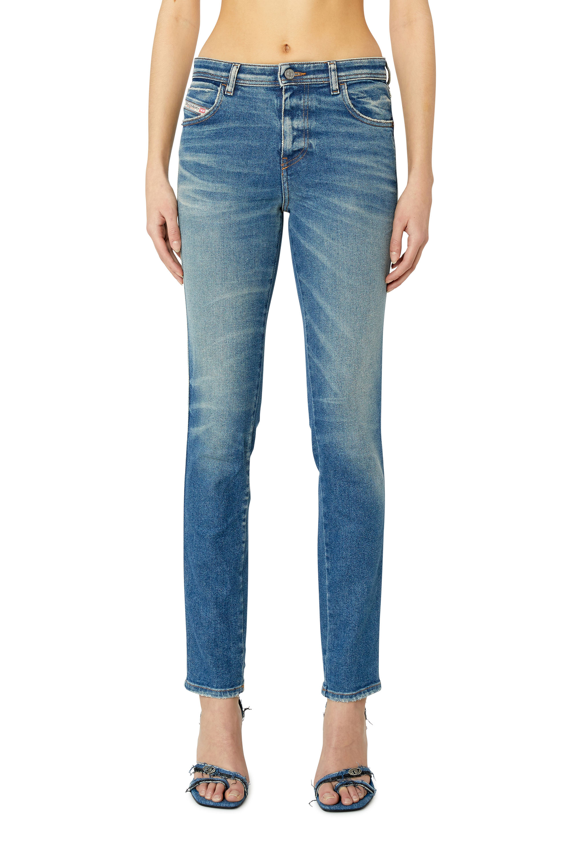 Diesel - 2015 Babhila 09E88 Skinny Jeans, Blu medio - Image 1