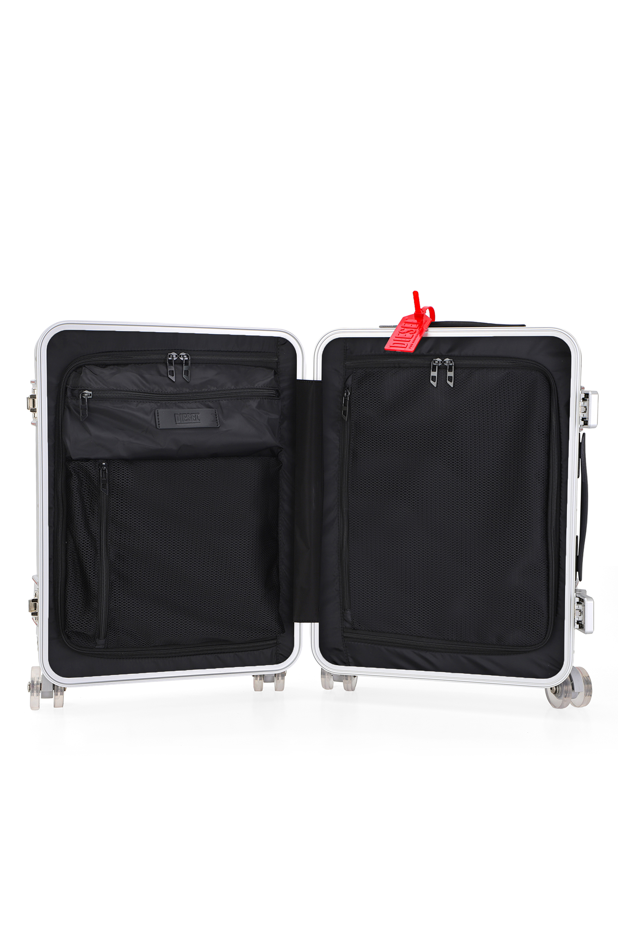 Diesel - DIESEL PC STRONG IMAGE TROLLEY- DSL003, Valise robuste taille S Mixte in Gris argent&eacute; - 4