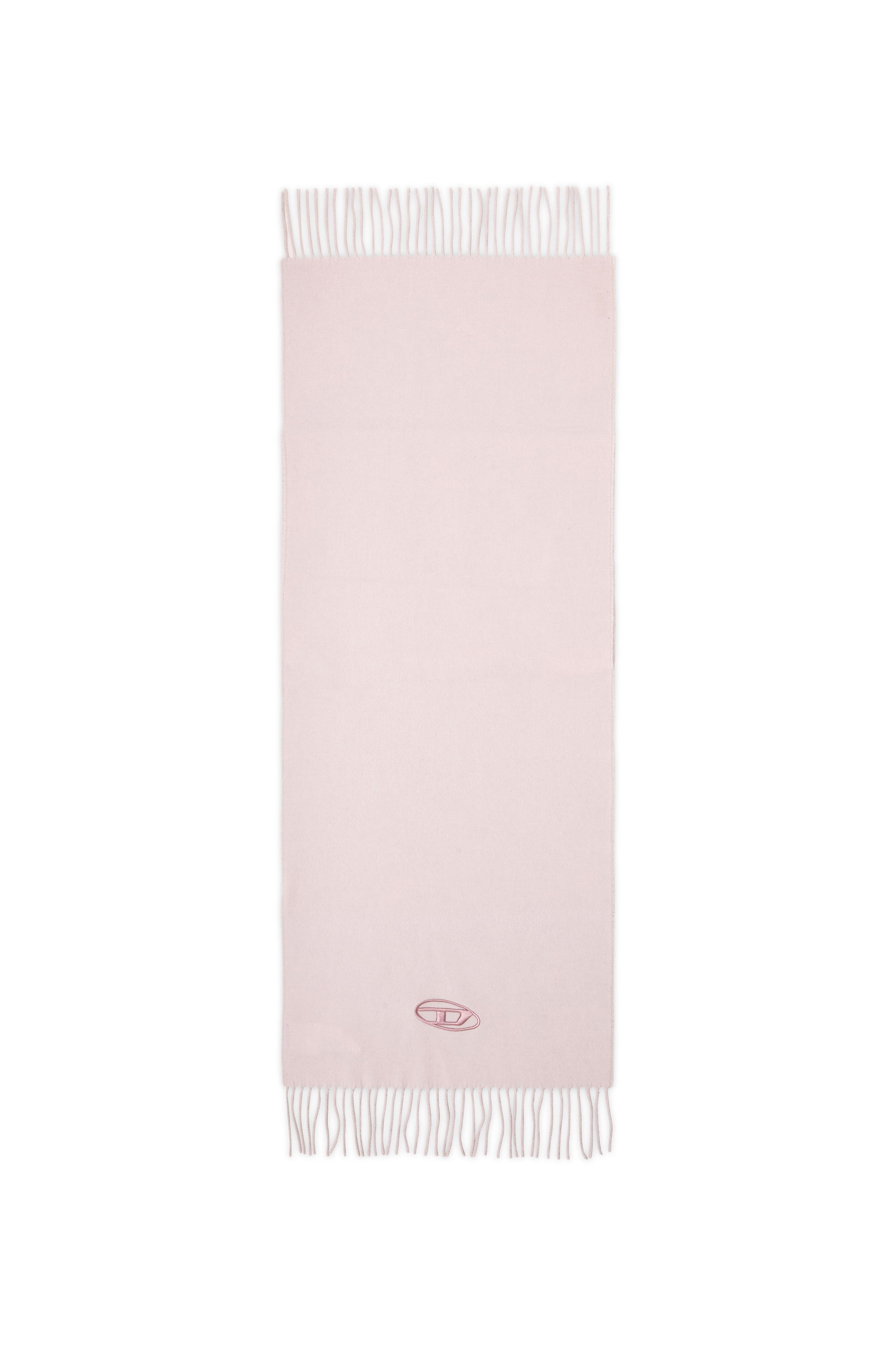 Diesel - S-IMON-D-LONG, &Eacute;charpe en m&eacute;lange de laine &agrave; bords frang&eacute;s Homme in Rose - 2