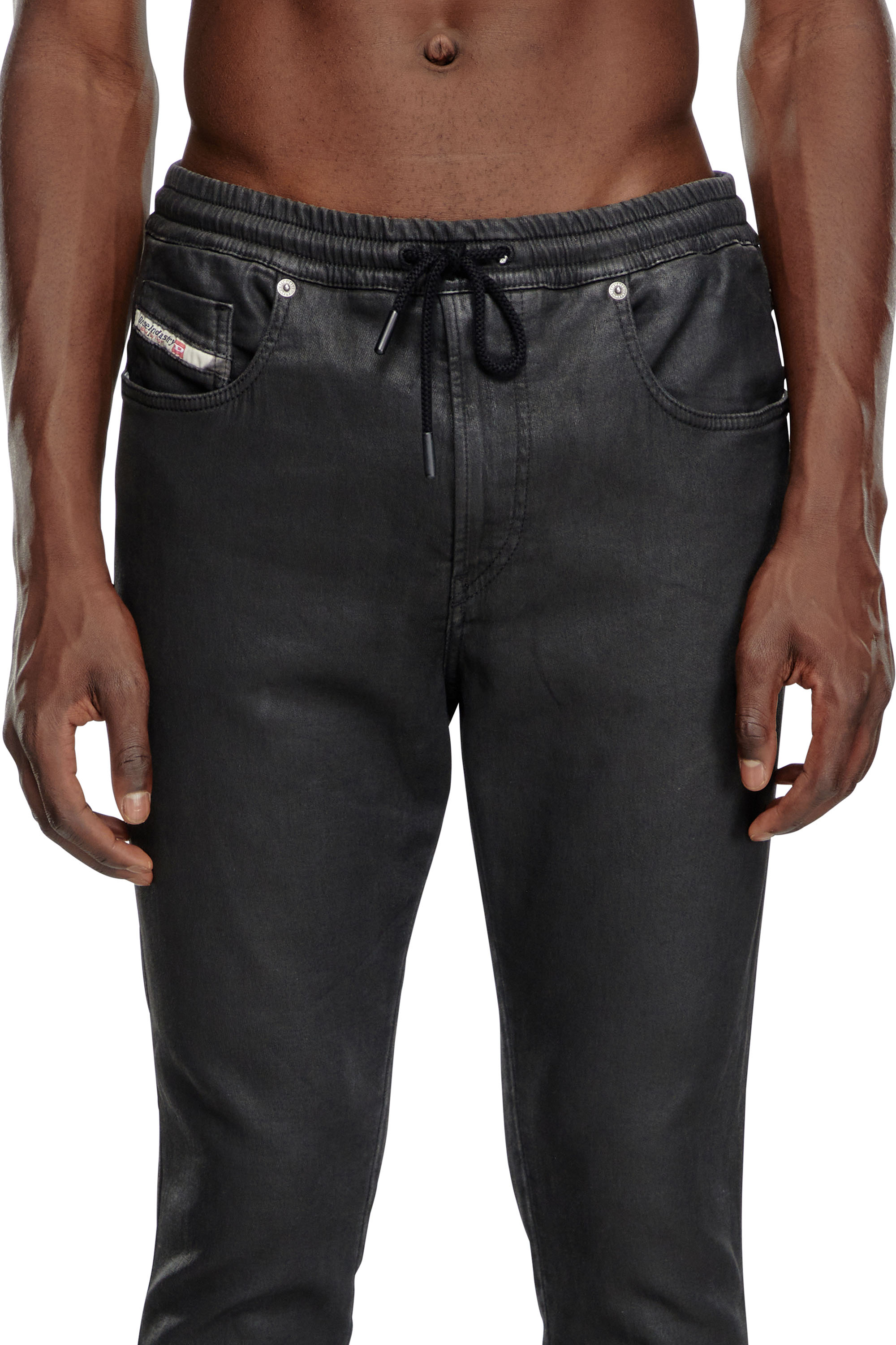 Diesel - Man Slim 2060 D-Strukt Joggjeans® 068LP, Black/Dark grey - Image 5