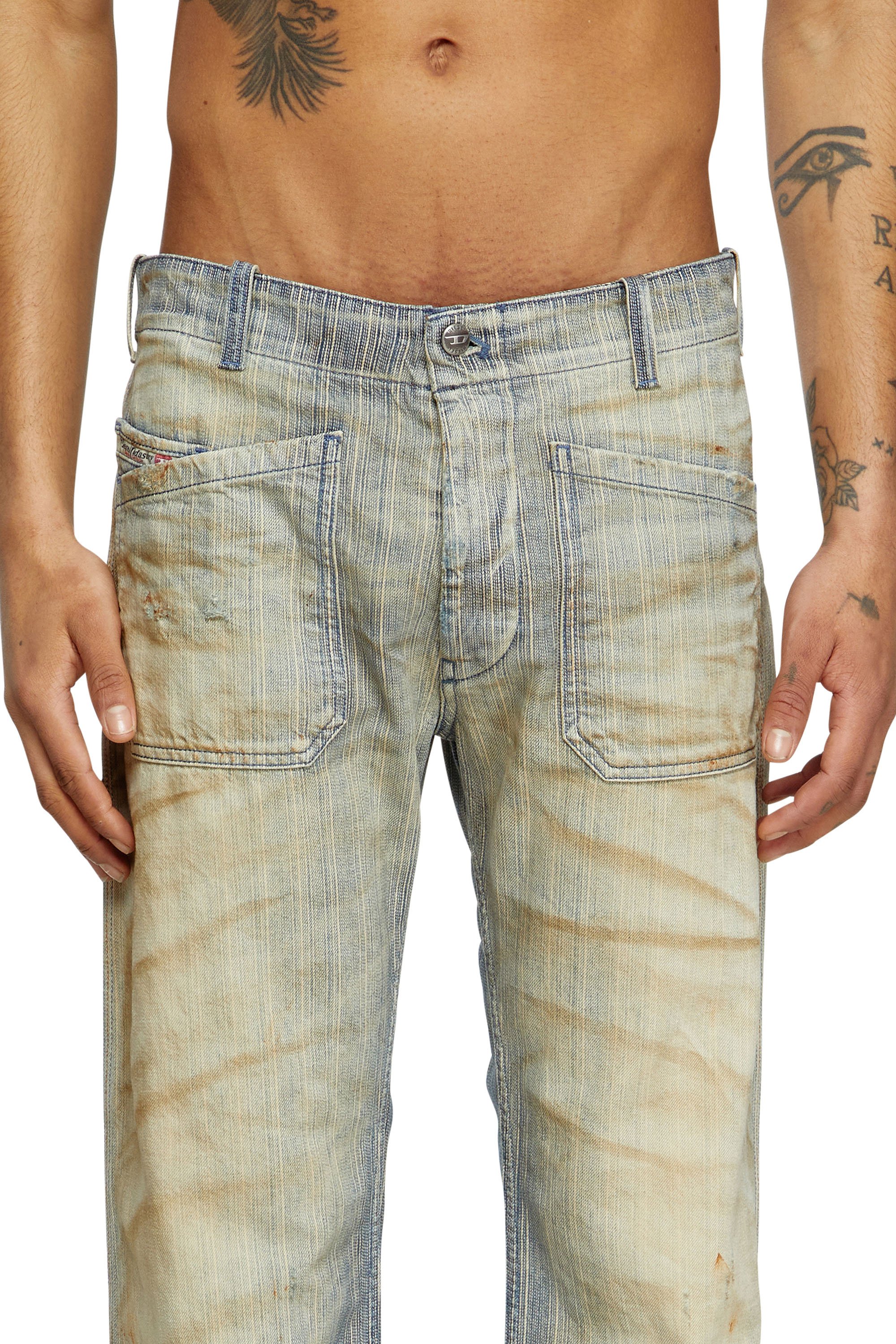 Diesel - Bootcut Jeans D-Moorix 09L55 Uomo, Blu medio - Image 5