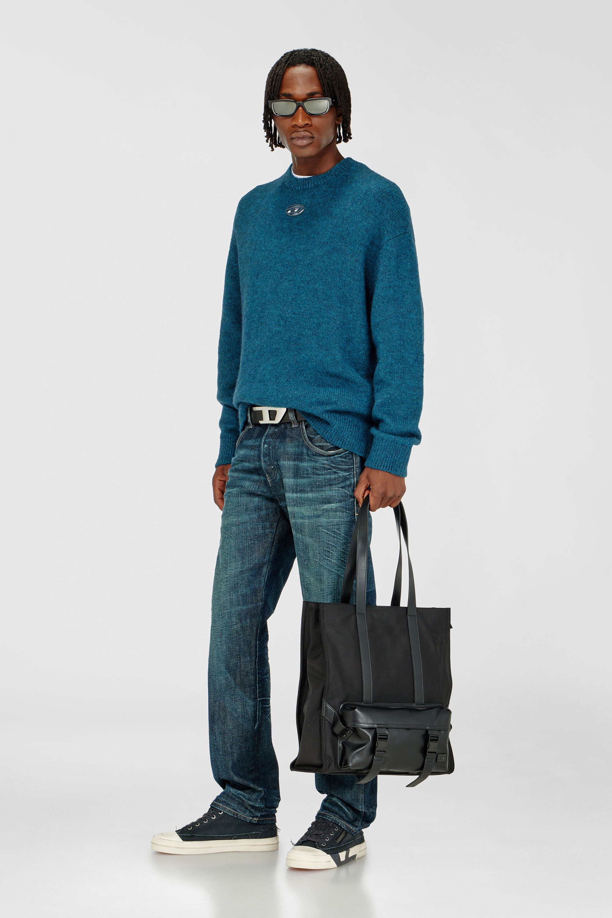 Diesel - K-AREESO, Maglia in misto lana e alpaca Uomo in Verde - 1